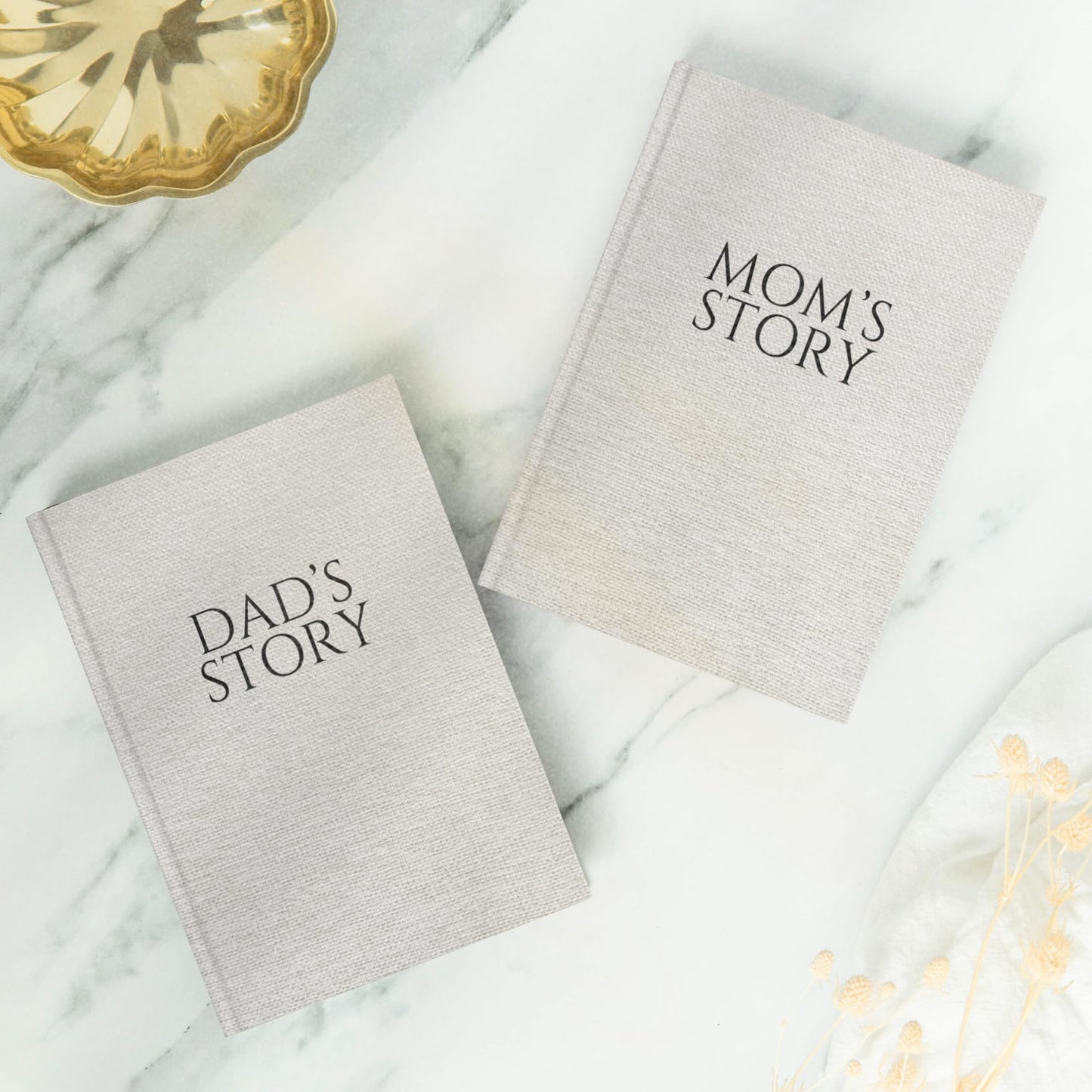 Mom's Story Journal (Linen Hardcover) — 250+ Prompts | CATCHYOURDREAMS