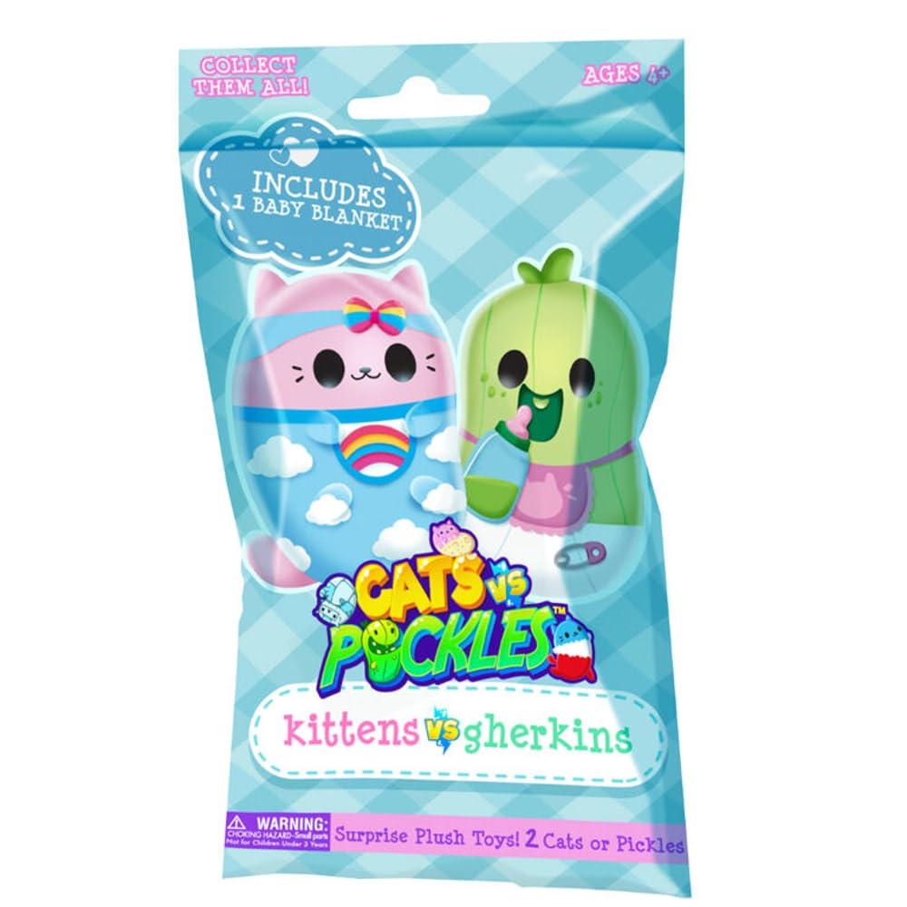 Cats vs Pickles Kittens vs Gherkins Mystery Bag – 3-Inch Bean Plushies & Sensory Toys
