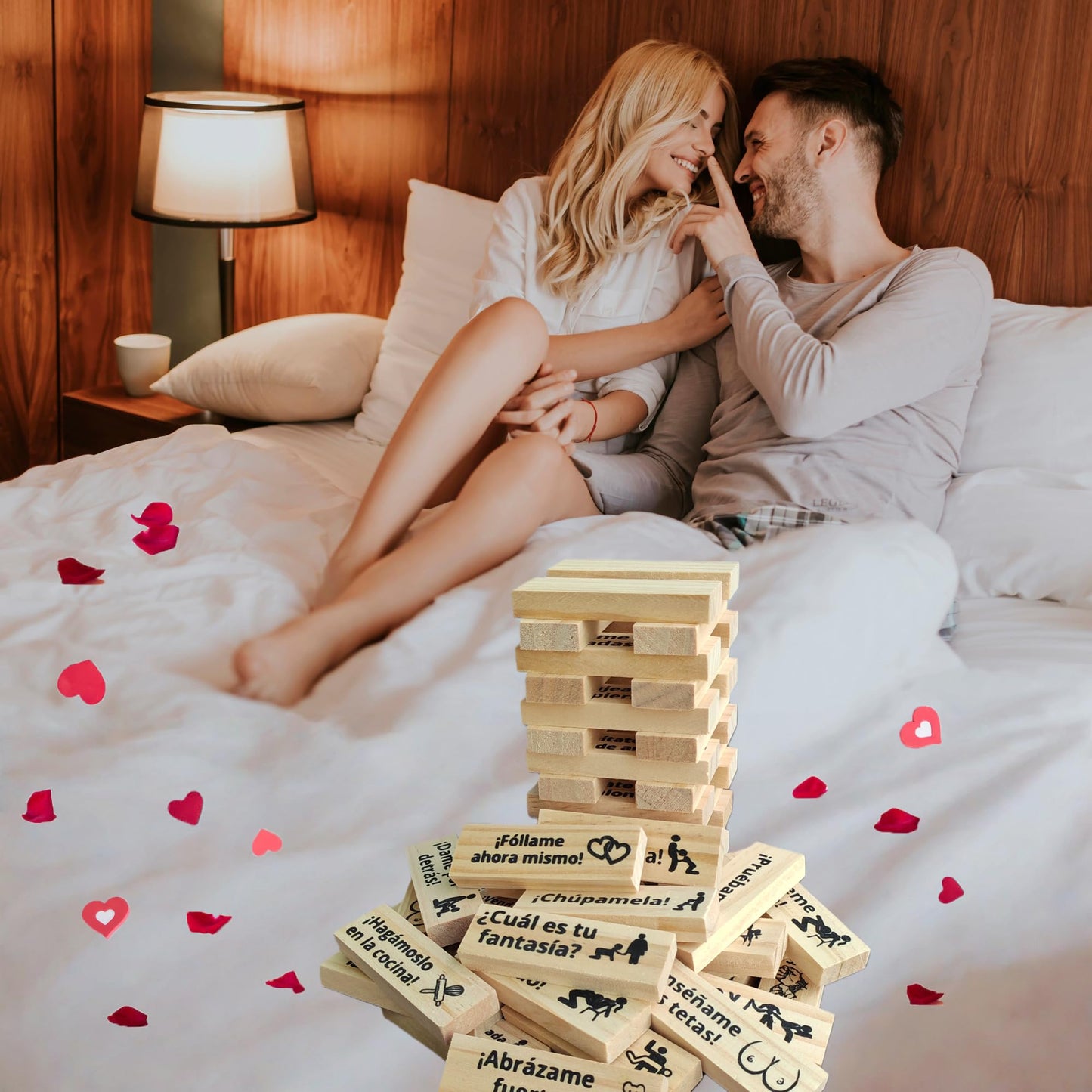 Cattoroy Adult Blocks Game for Couples – Naughty Stacking Tower for Date Nights, 18+ | Velvet Gift Box