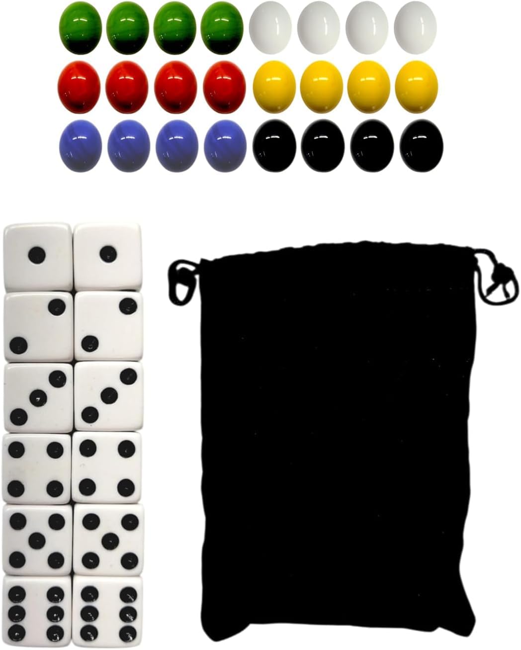 Cauff 20-Inch Solid Oak Marble/Wahoo Board Game — Hand-Finished, Double-Sided, 4 & 6 Players