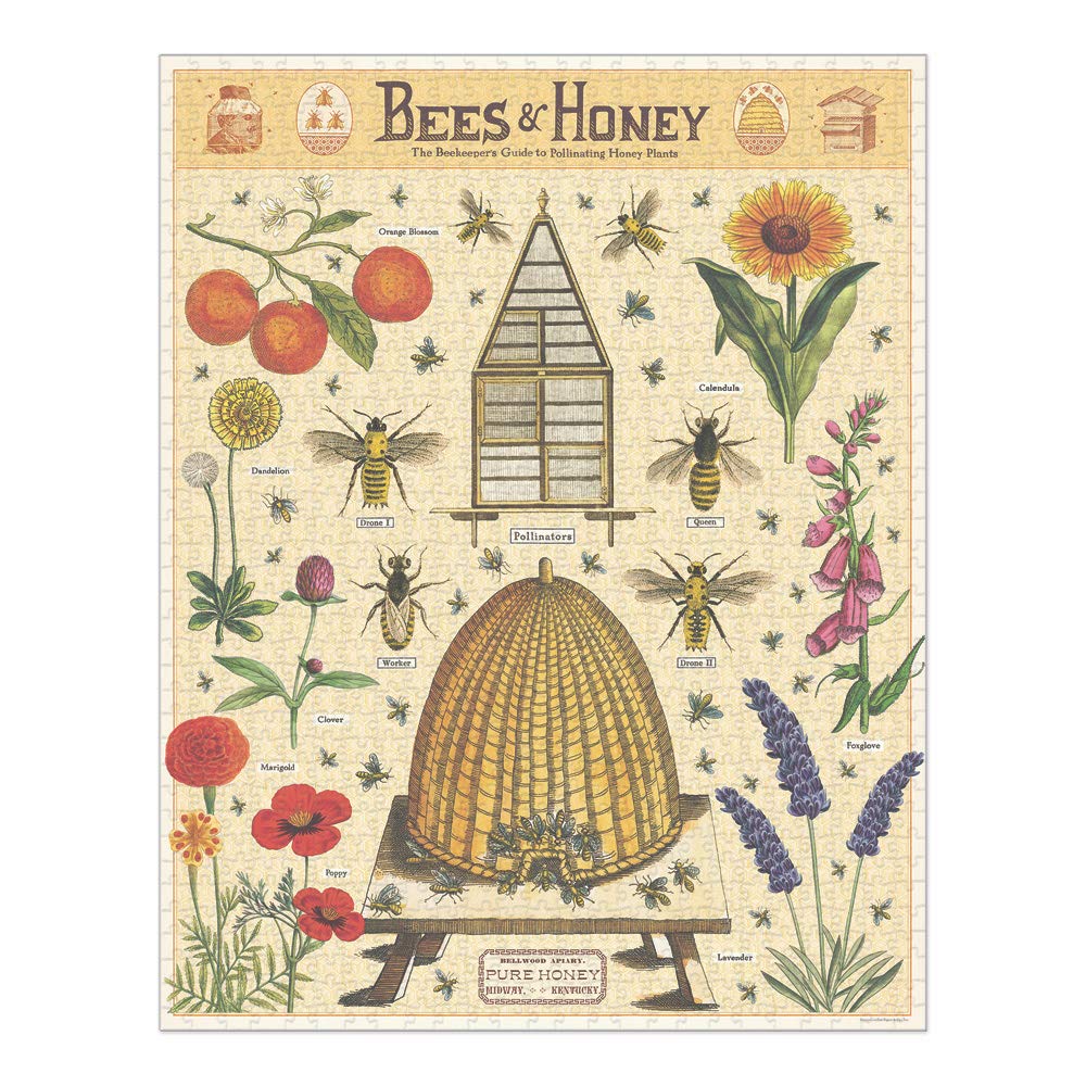 CAVANILLI & CO. Bees & Honey 1000-Piece Puzzle — Vintage Cavallini Art