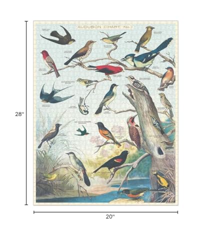 Cavallini & Co Audubon Birds 1000-Piece Puzzle (20x28 inches)