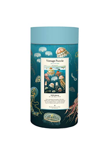 Cavallini Papers & Co. Jelly Fish 1,000-Piece Puzzle – Vintage Archive Imagery, 20 x 28 in