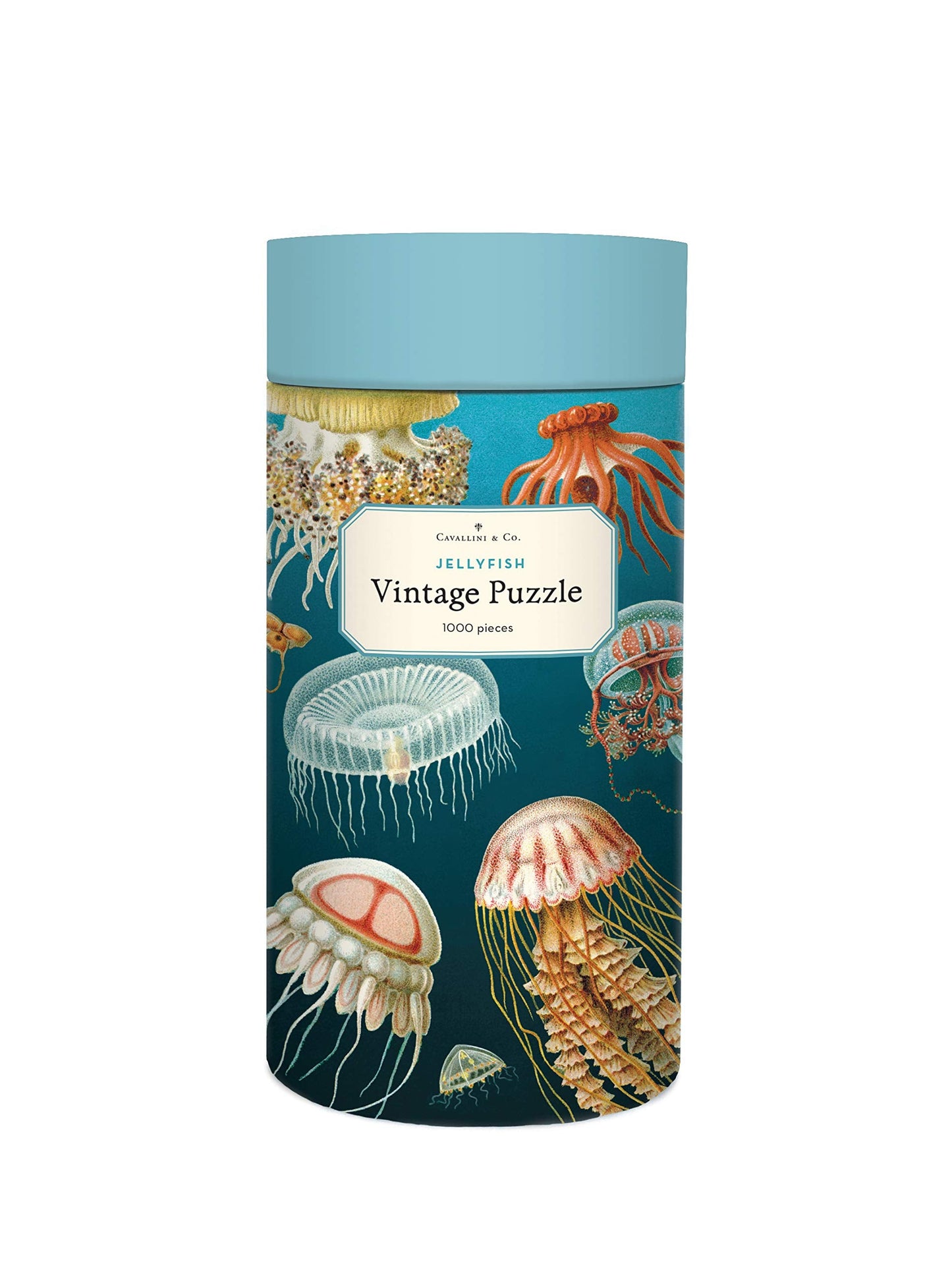 Cavallini Papers & Co. Jelly Fish 1,000-Piece Puzzle – Vintage Archive Imagery, 20 x 28 in