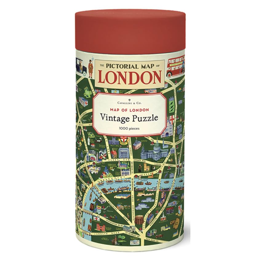 CAVANILLI & CO. Cavallini 1000 Piece Puzzle – Map of London (PZL/LONMAP)