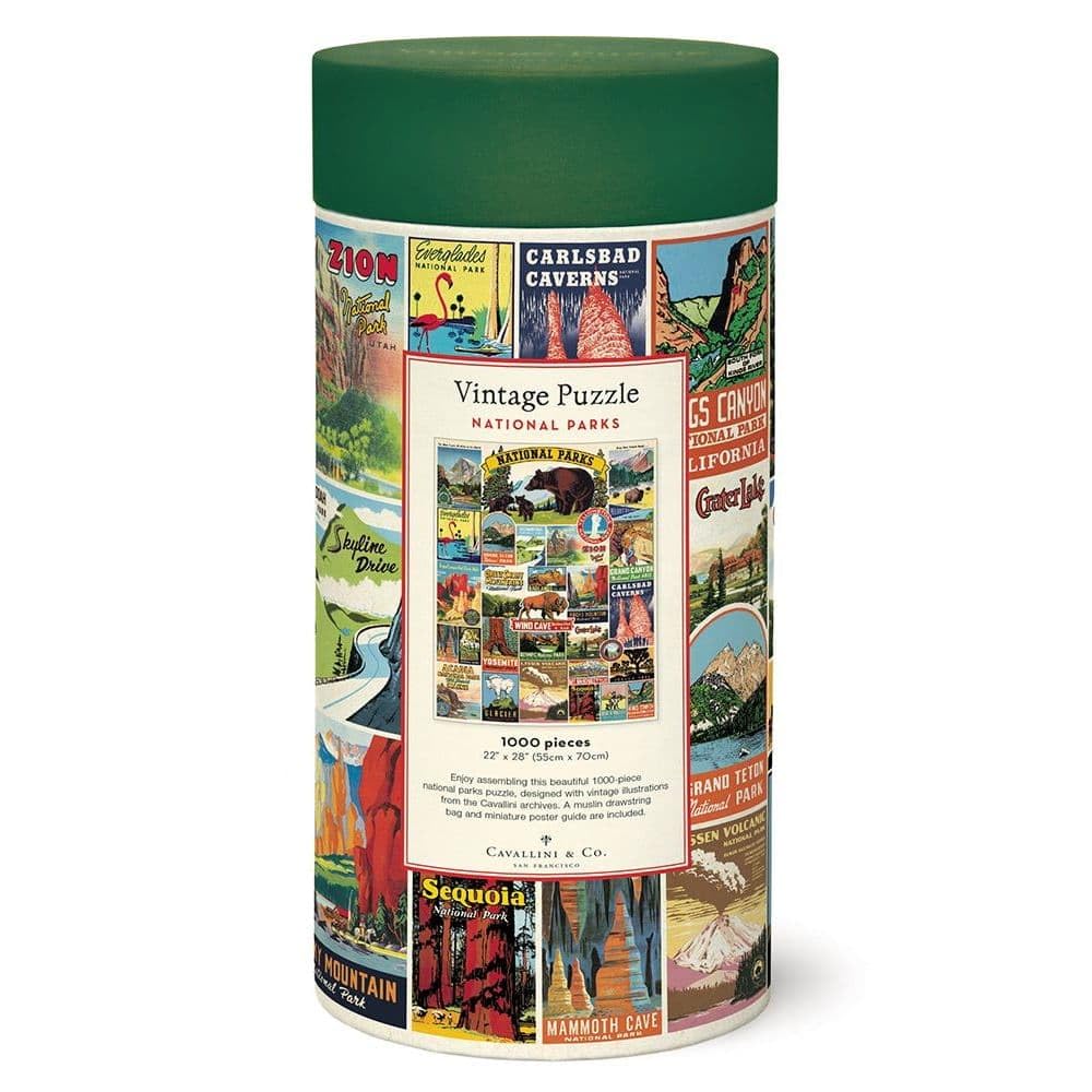 National Parks 1,000-Piece Puzzle by Cavallini & Co. – Vintage Archive Imagery