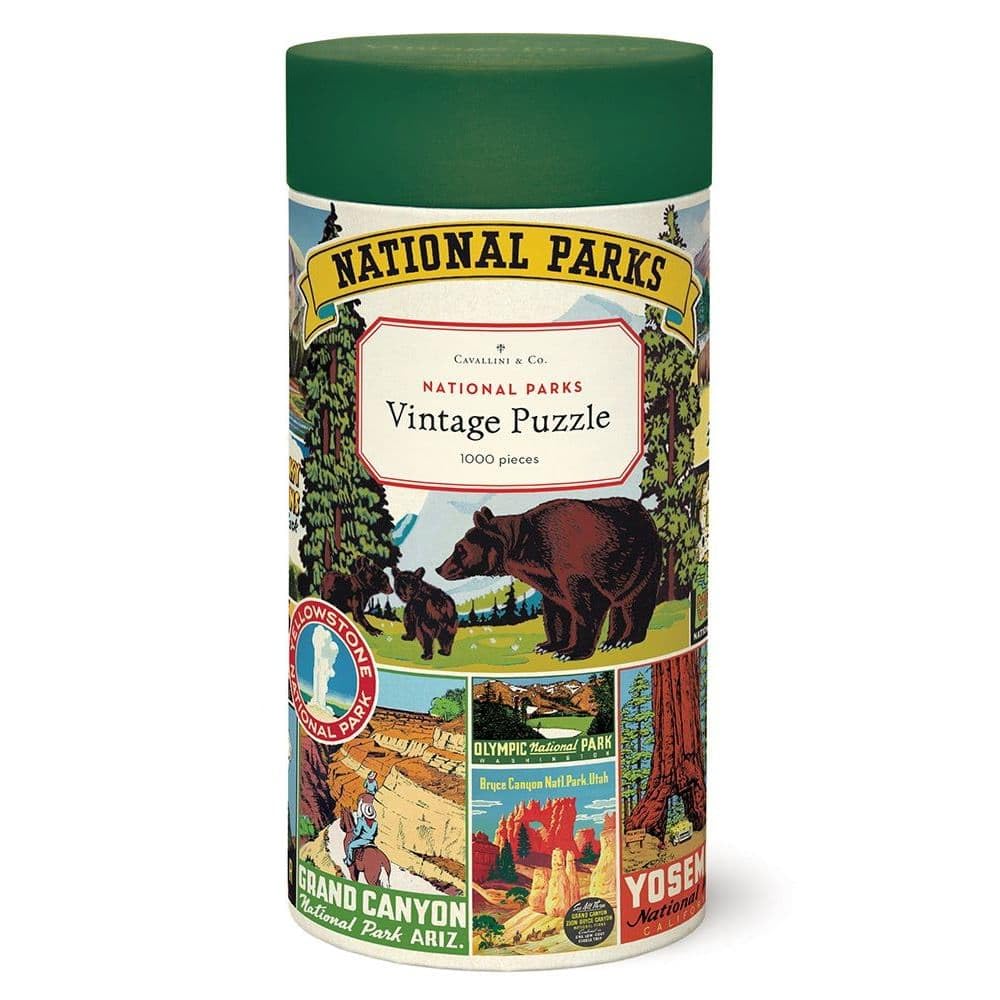 National Parks 1,000-Piece Puzzle by Cavallini & Co. – Vintage Archive Imagery