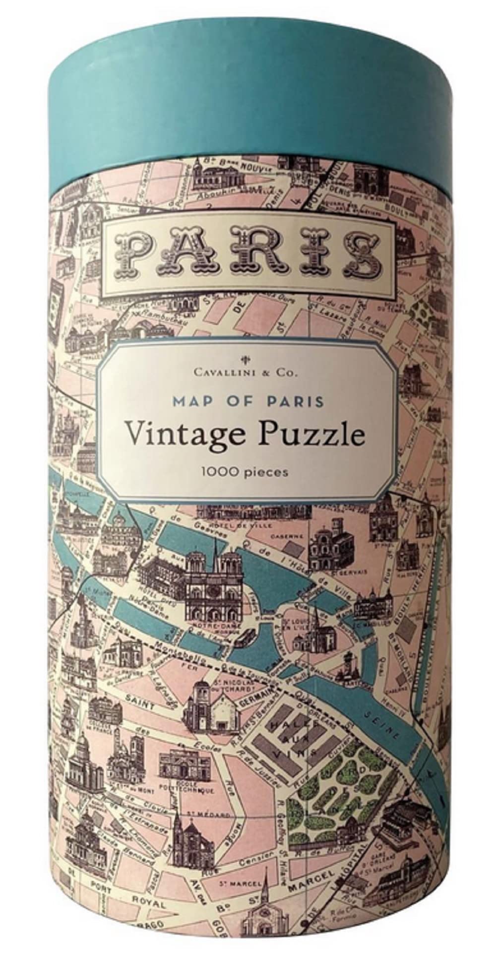Cavallini & Co. Paris Map 1,000-Piece Puzzle – Vintage Map Artwork