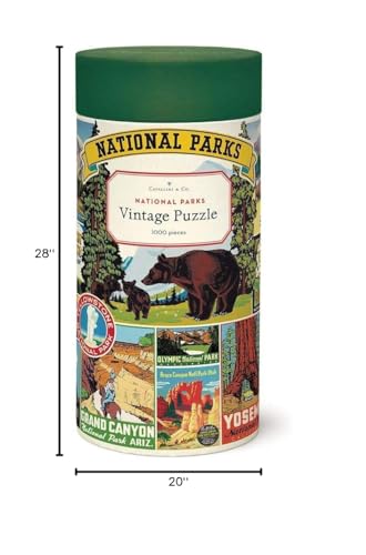 National Parks 1,000-Piece Puzzle by Cavallini & Co. – Vintage Archive Imagery