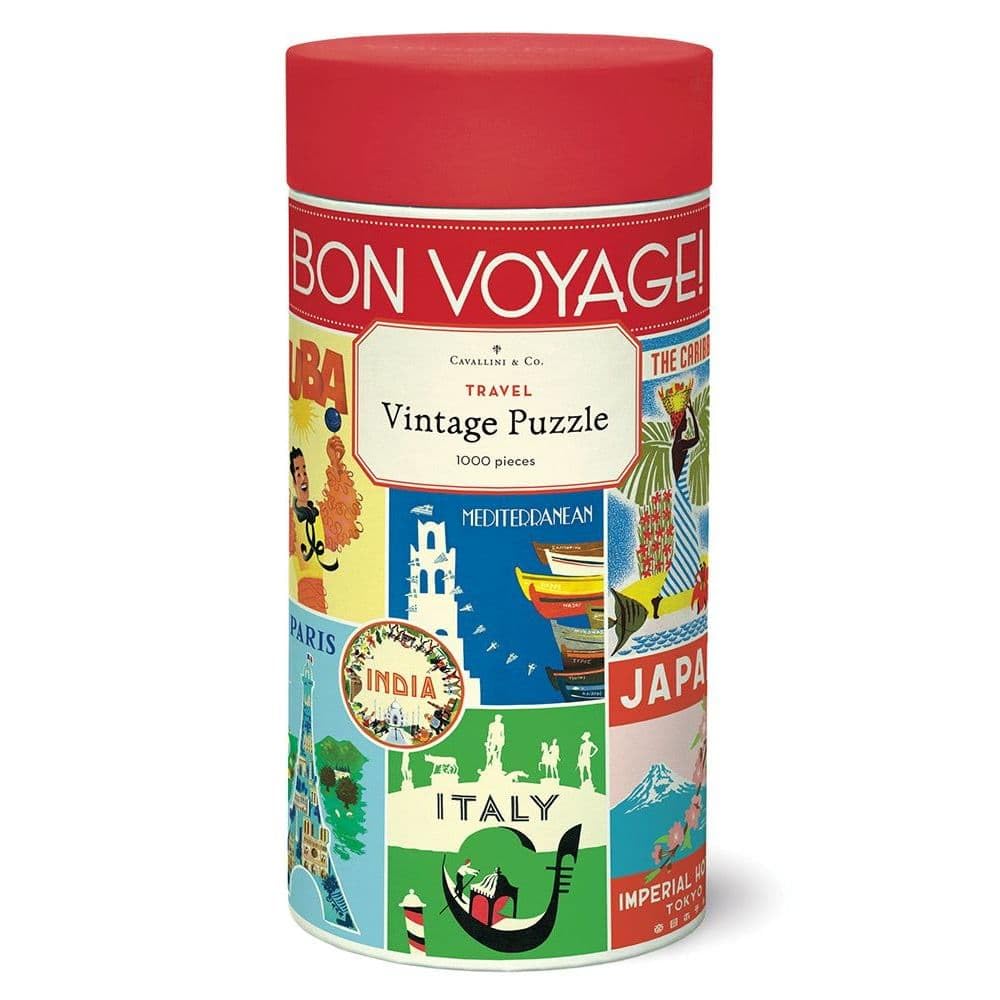 CAVANILLI & CO. Cavallini 1000-Piece Puzzle: Vintage Travel Posters (20 x 28 in)