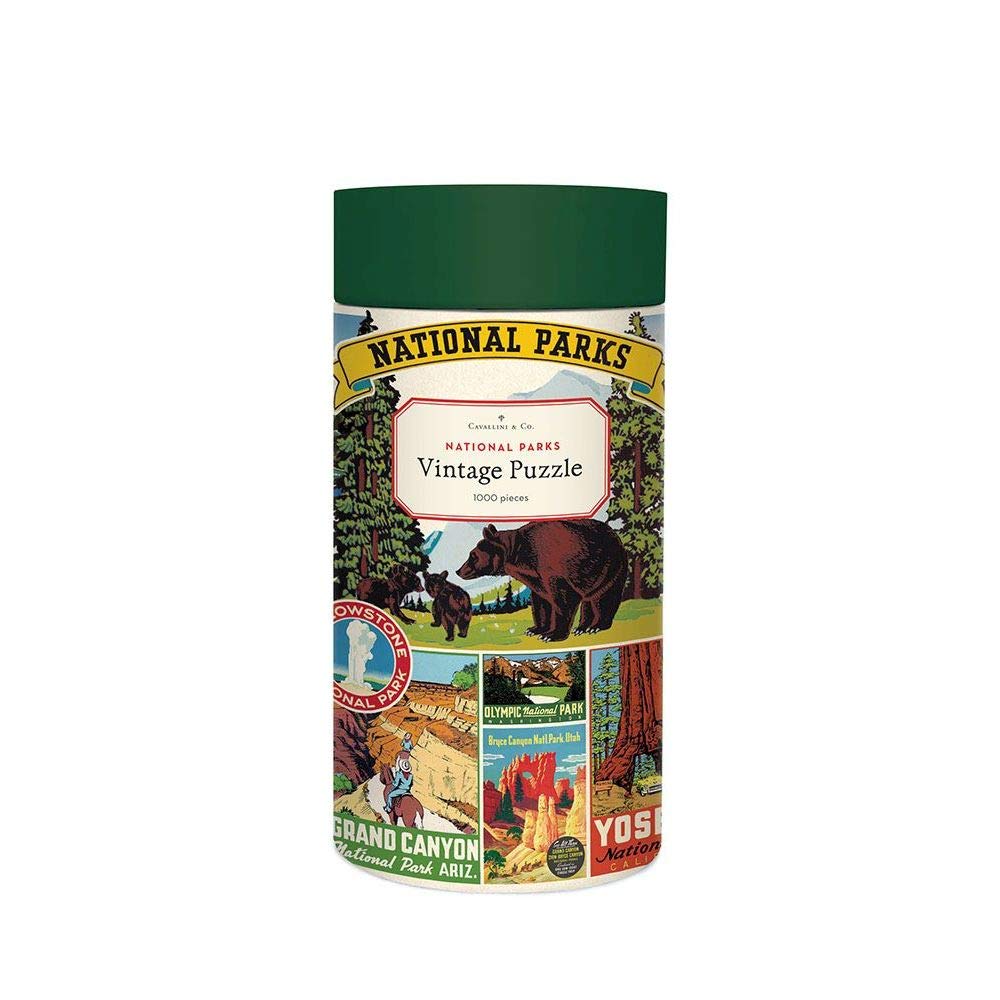 National Parks 1,000-Piece Puzzle by Cavallini & Co. – Vintage Archive Imagery