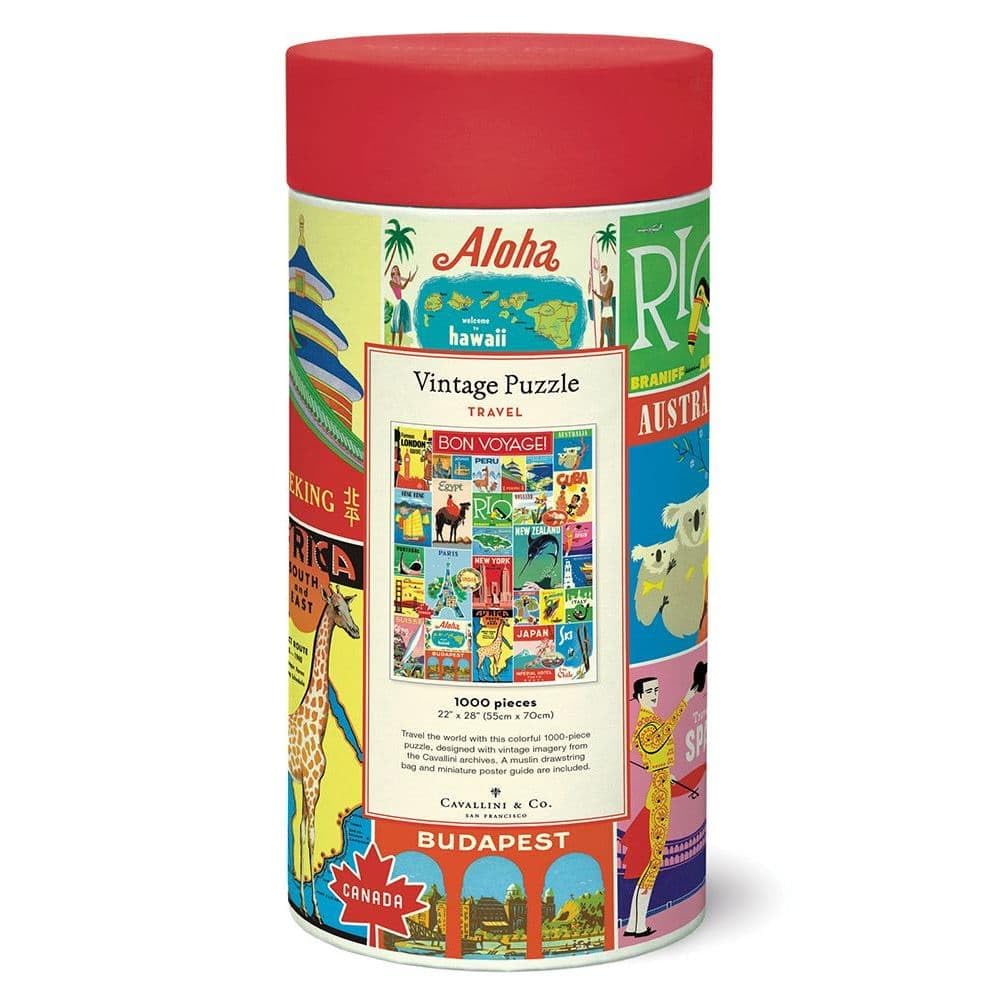 CAVANILLI & CO. Cavallini 1000-Piece Puzzle: Vintage Travel Posters (20 x 28 in)
