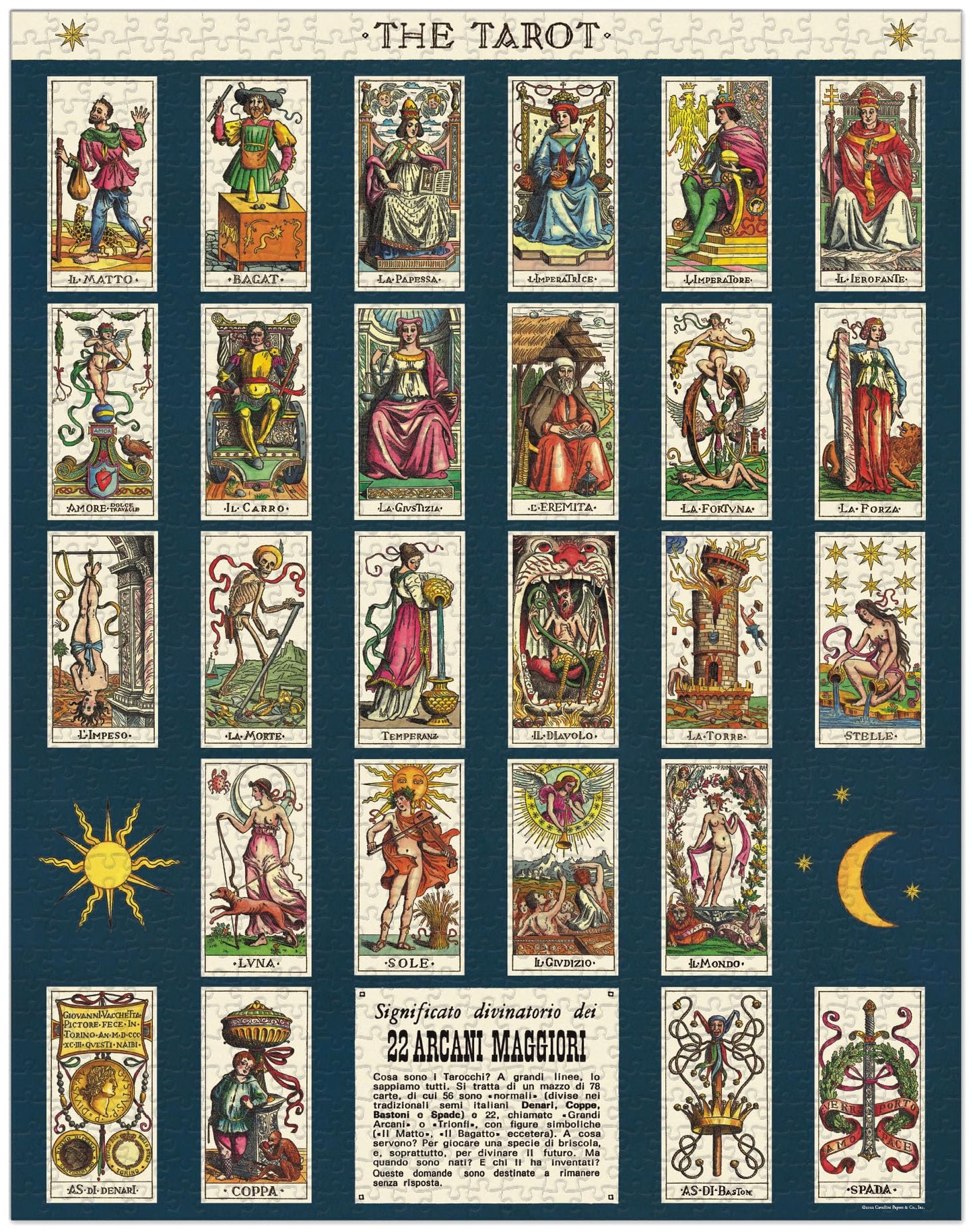 Cavallini & Co. Tarot 1,000-Piece Puzzle | Vintage Archive Imagery
