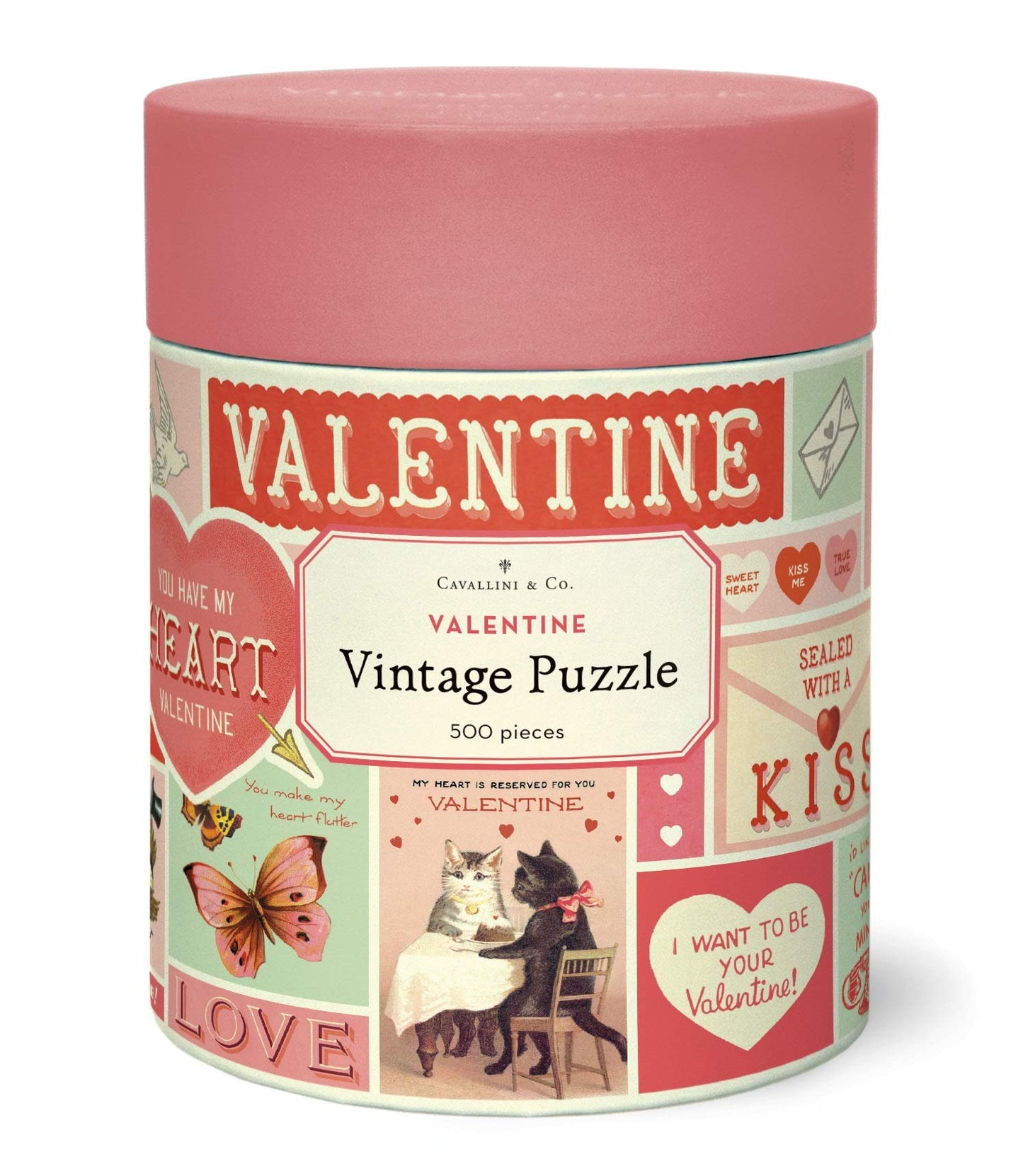 Cavallini & Co. Vintage Valentine 500 Piece Puzzle – 14 x 22 Inches