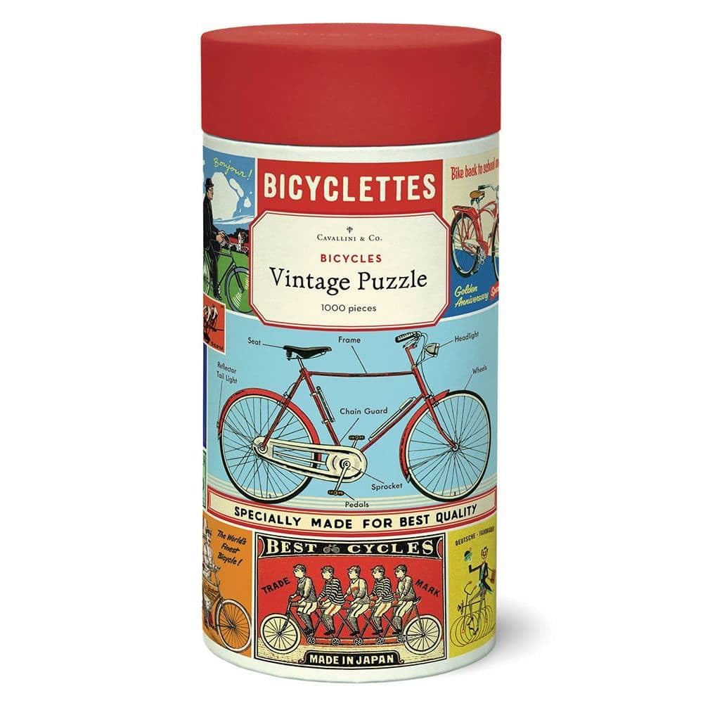 CAVANILLI & CO. 1000-Piece Puzzle — Bicycles, Vintage Bicycle Art
