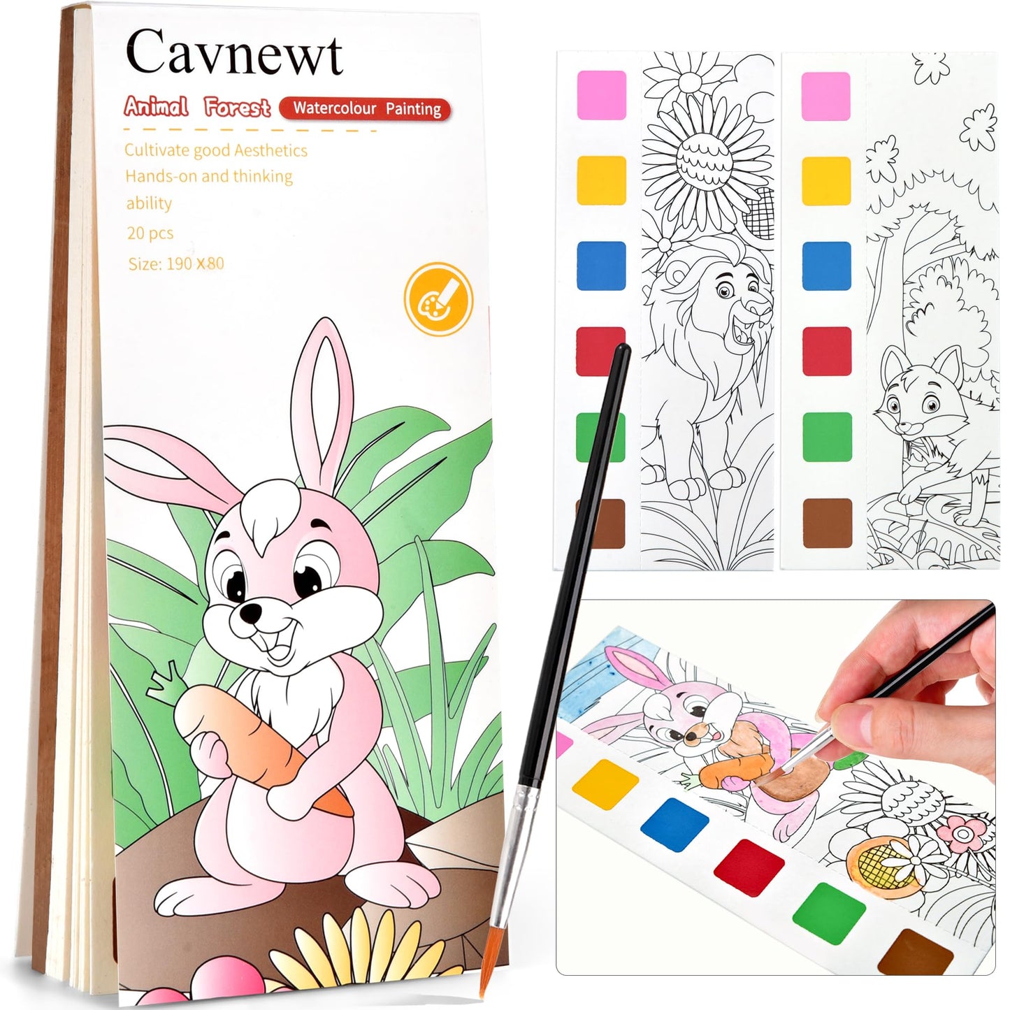 Cavnewt Paint with Water Coloring Book for Kids – Mess-Free Travel Art Kit