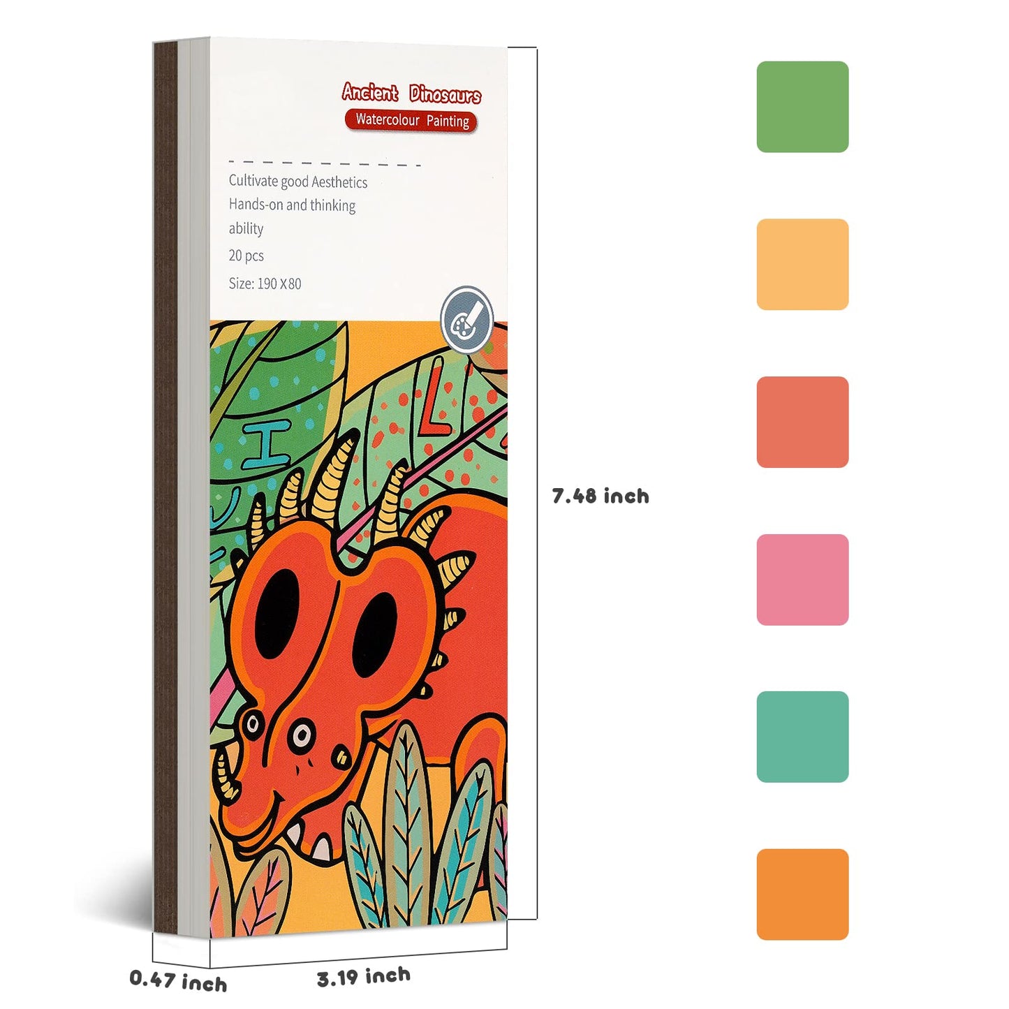 Cavnewt Watercolor Coloring Books for Kids 4-8 — Mess-Free Pocket Painting Set