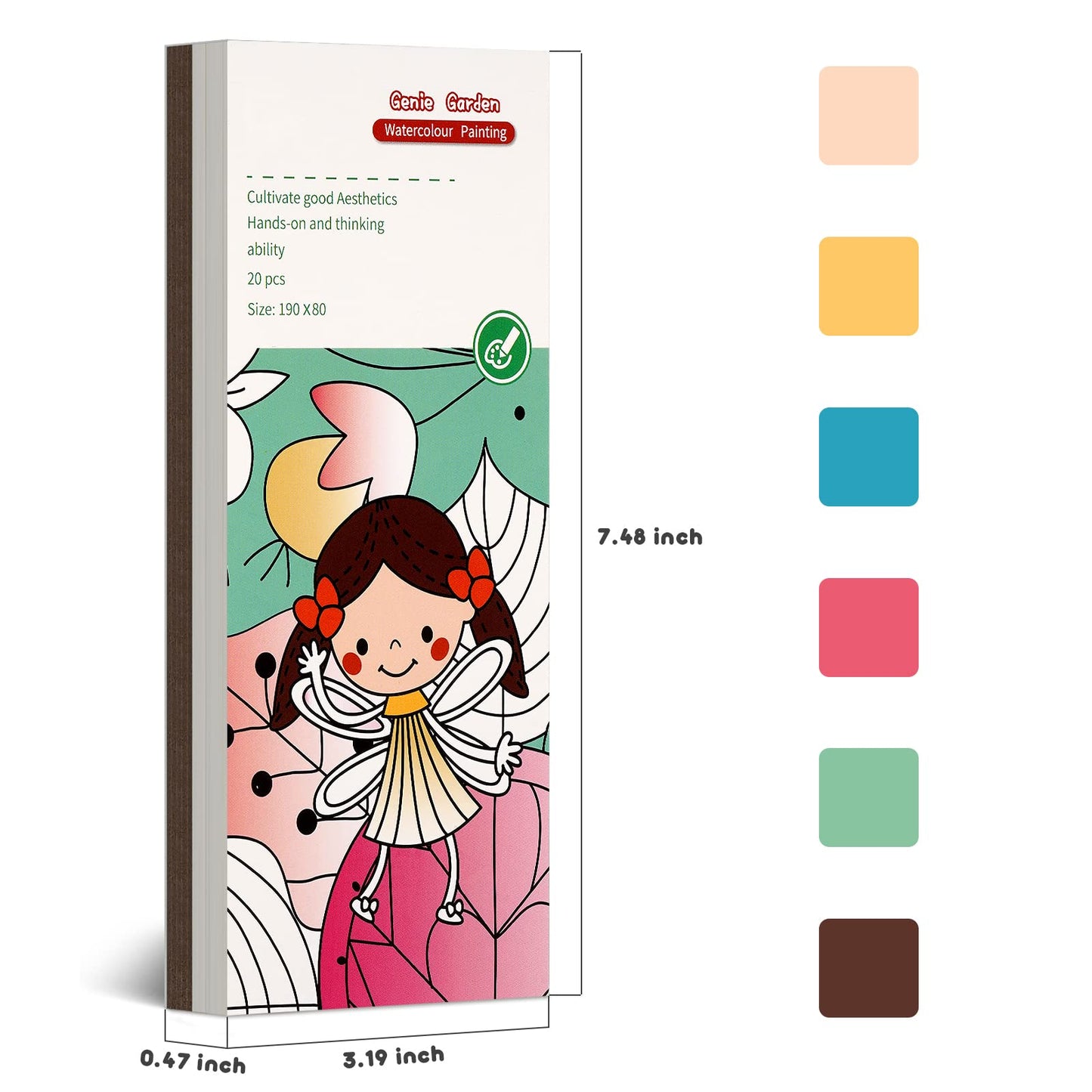 Cavnewt Watercolor Coloring Books for Kids 4-8 – Mess-Free Pocket Painting