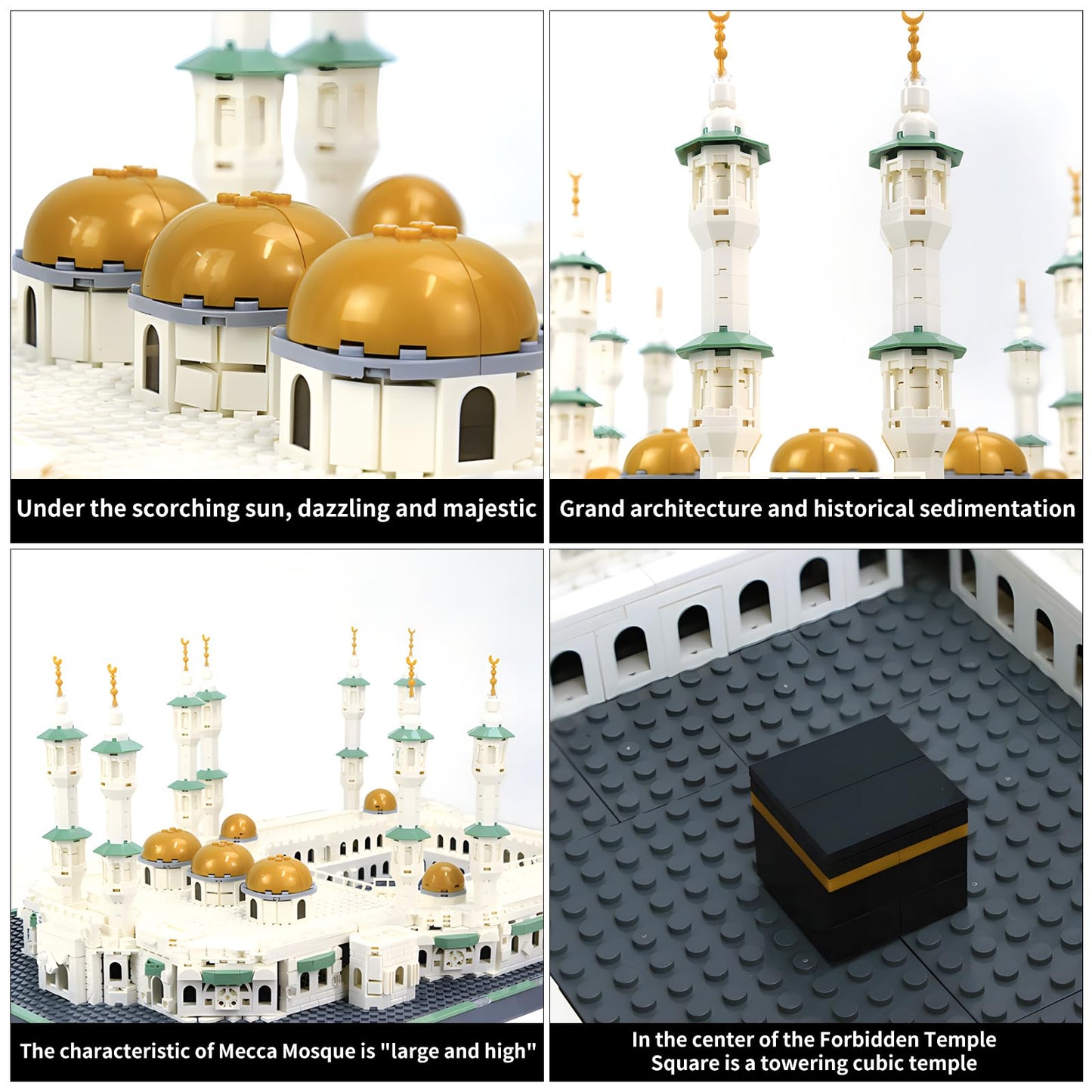 CAXIMSY Great Mosque of Mecca Building Blocks Set - 2291 Pieces | Islamic Architecture Model Toys