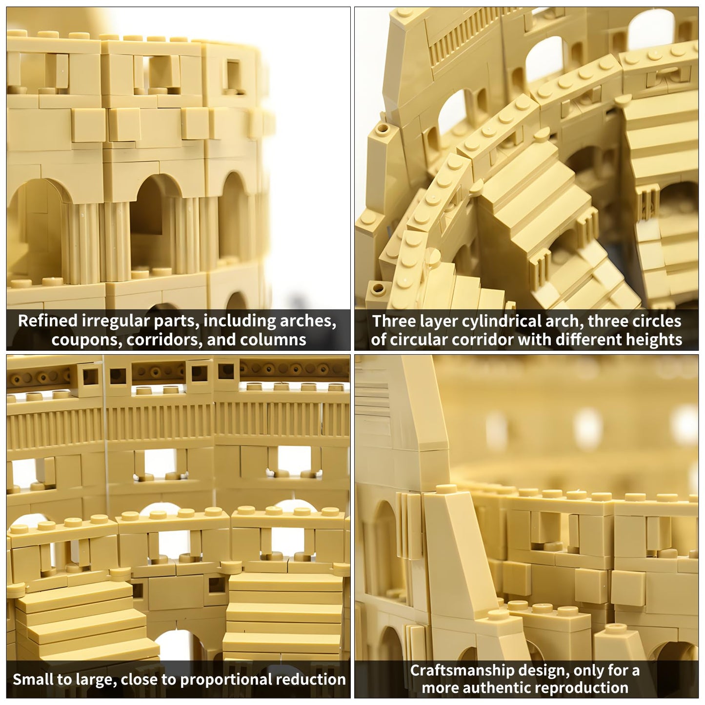 CAXIMSY Roman Colosseum Architecture Model | 1,756-Piece Building Block Set