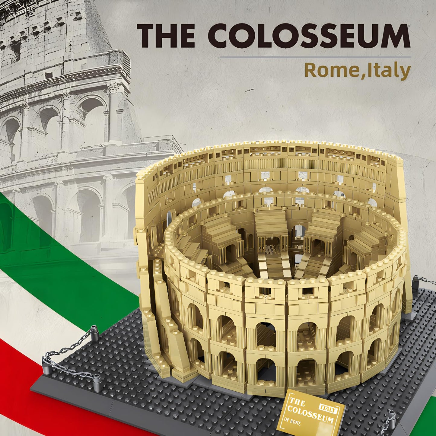 CAXIMSY Roman Colosseum Architecture Model | 1,756-Piece Building Block Set