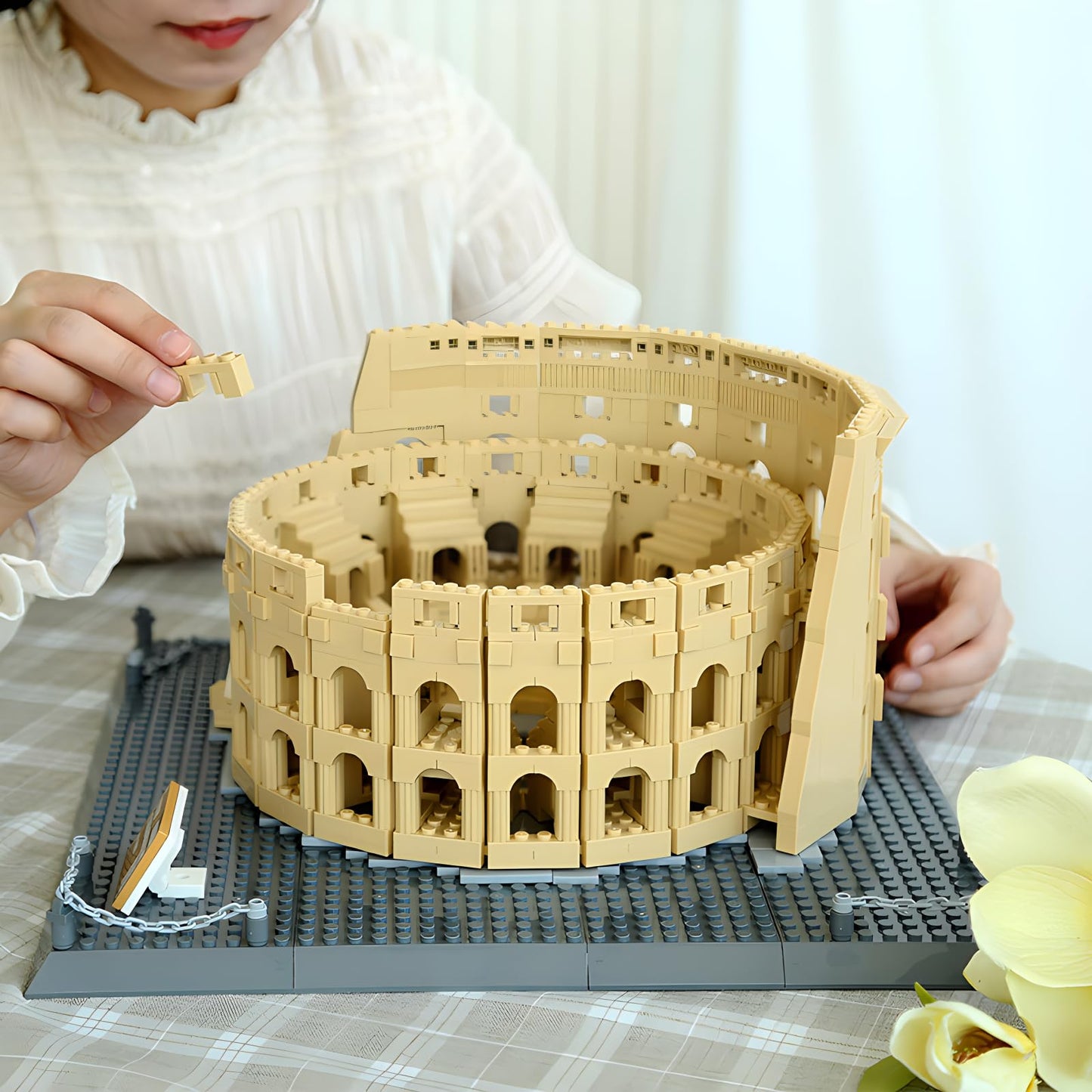 CAXIMSY Roman Colosseum Architecture Model | 1,756-Piece Building Block Set