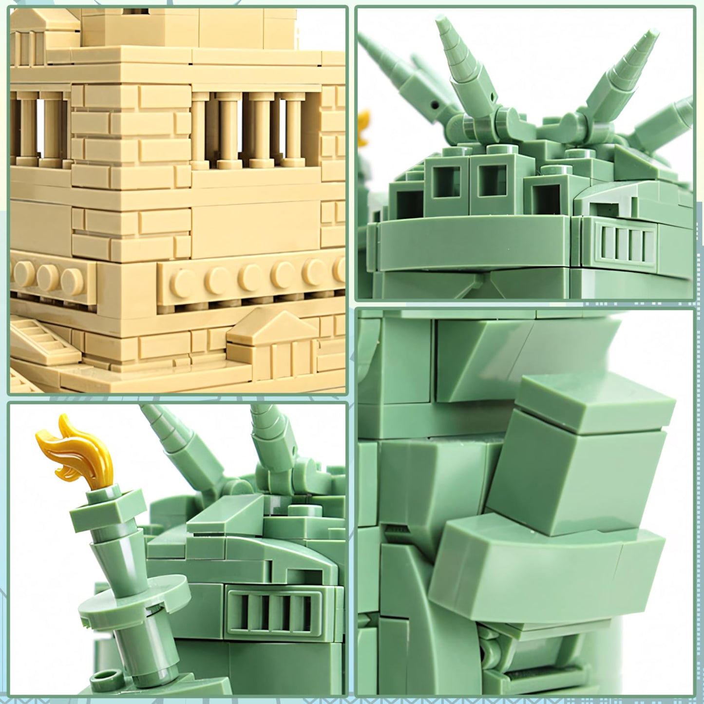 CAXIMSY Mini Statue of Liberty Building Blocks Set - 414 Pieces