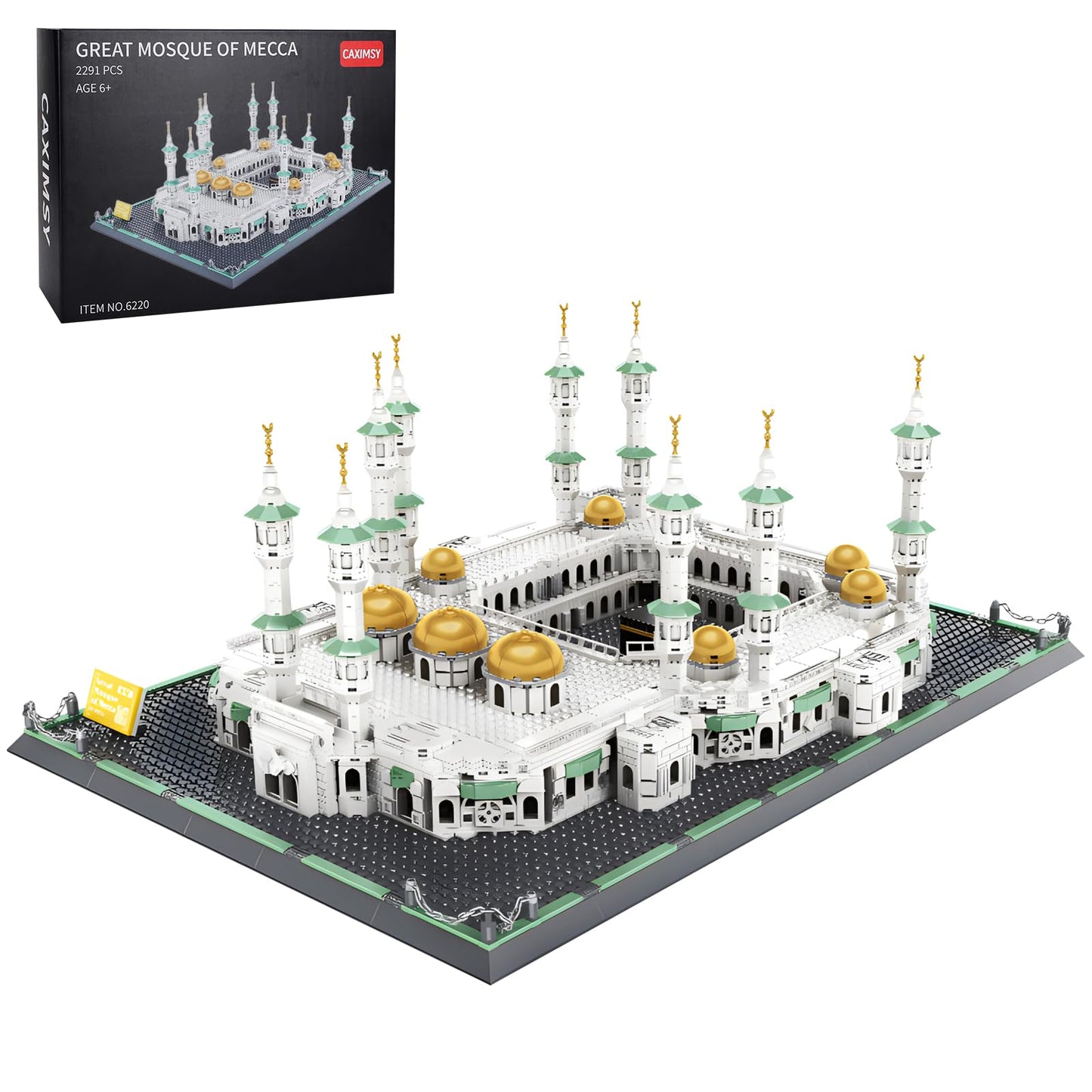 CAXIMSY Great Mosque of Mecca Building Blocks Set - 2291 Pieces | Islamic Architecture Model Toys