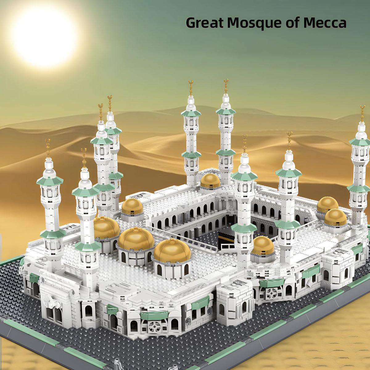 CAXIMSY Great Mosque of Mecca Building Blocks Set - 2291 Pieces | Islamic Architecture Model Toys