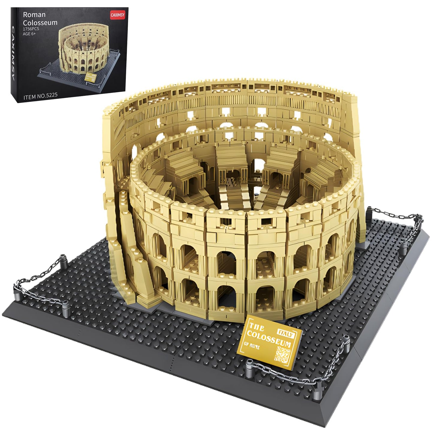 CAXIMSY Roman Colosseum Architecture Model | 1,756-Piece Building Block Set