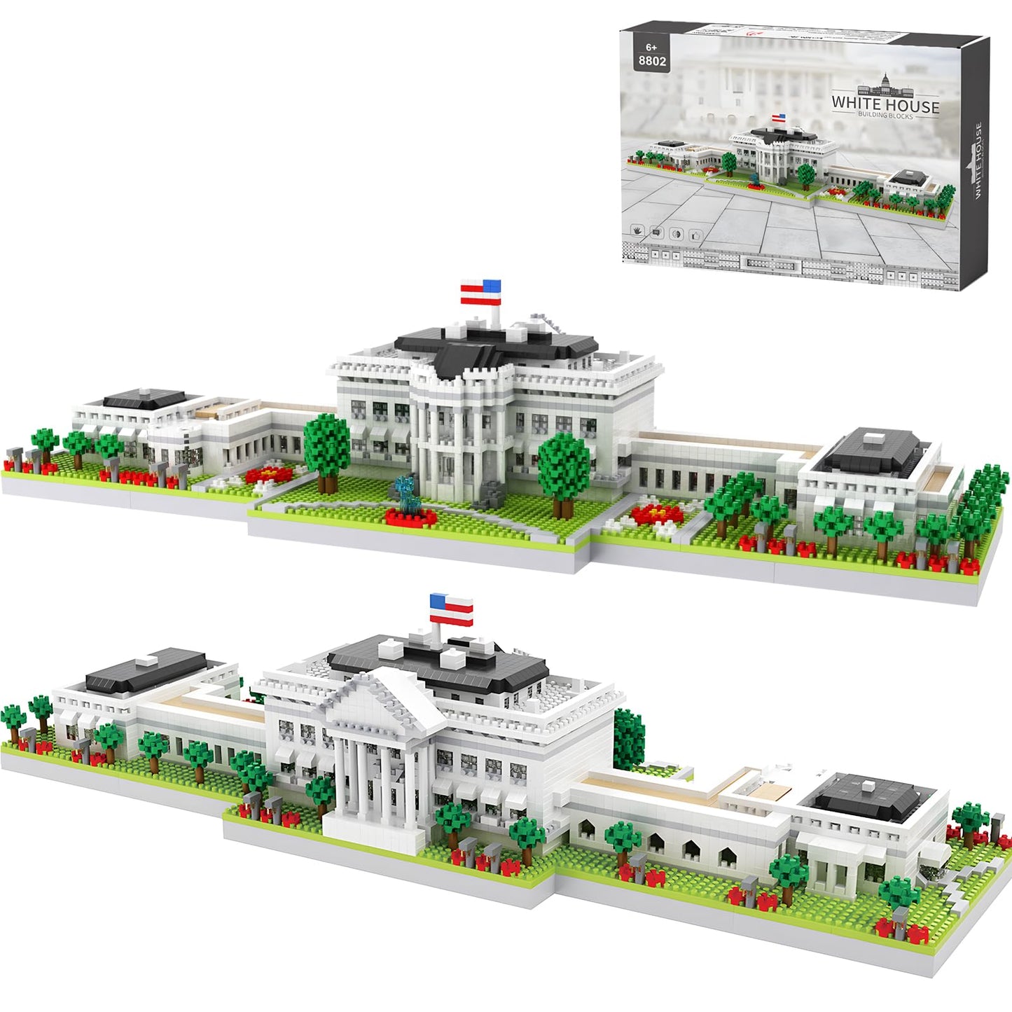 CAXIMSY White House Model – 3000-Piece Micro Building Block Set for Adults