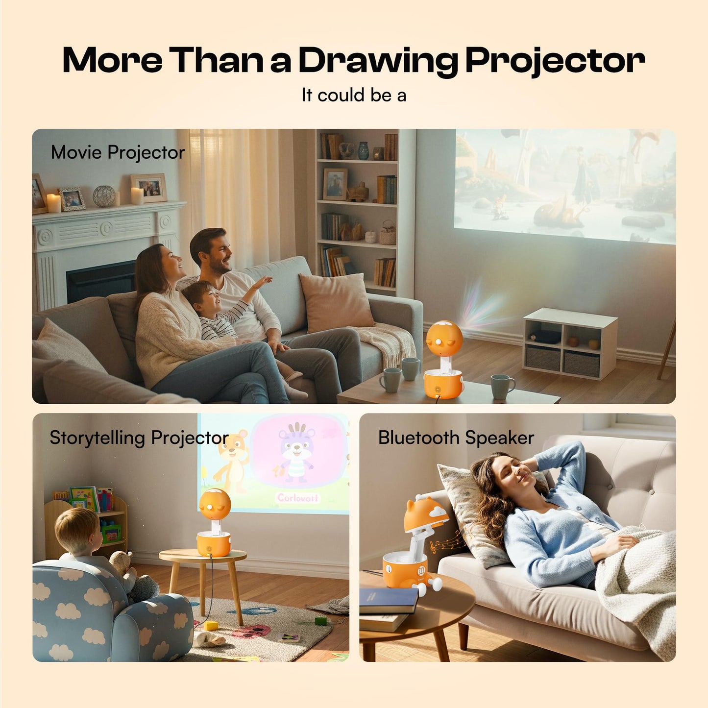 Caydo T3 AI Drawing Projector — 700+ Patterns, AI Art, Eye-Safe Learning for Kids