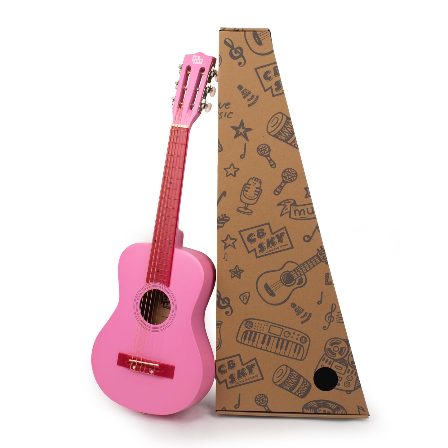 CB SKY 30-Inch Wooden Classical Guitar for Kids – Beginner Guitar for Ages 3-8