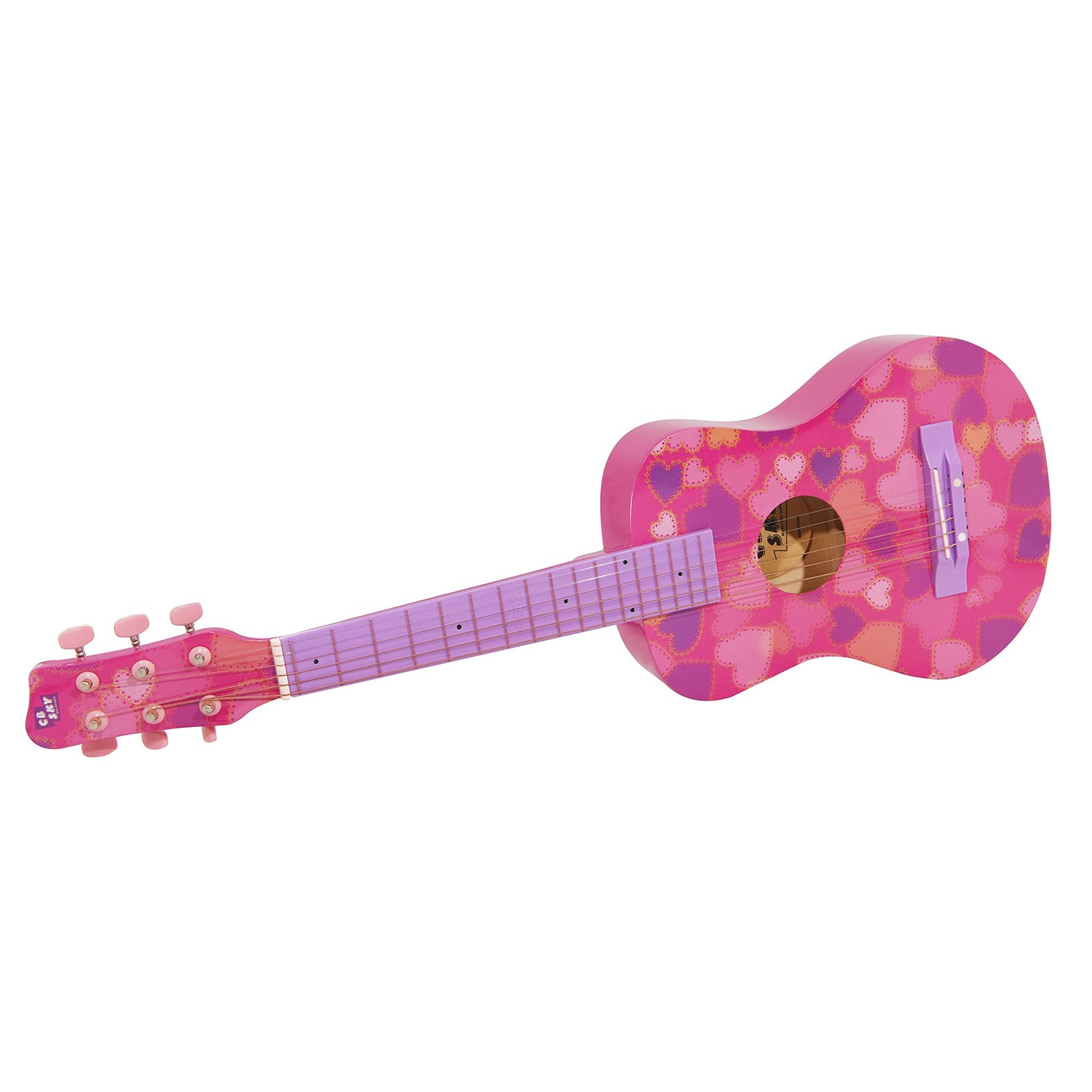CB SKY 30” Heart Design Acoustic Guitar – Pink for Kids & Beginners