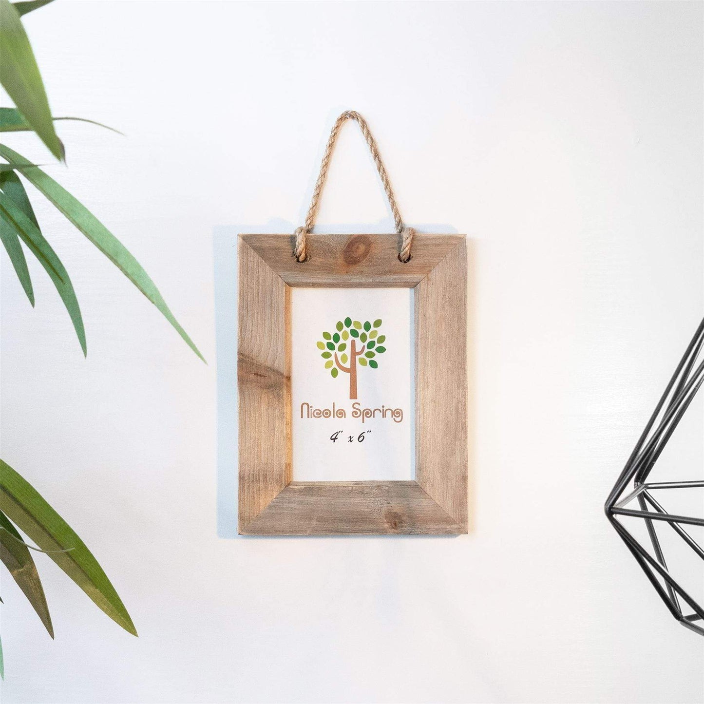 4" x 6" Natural Wooden Hanging Photo Frame