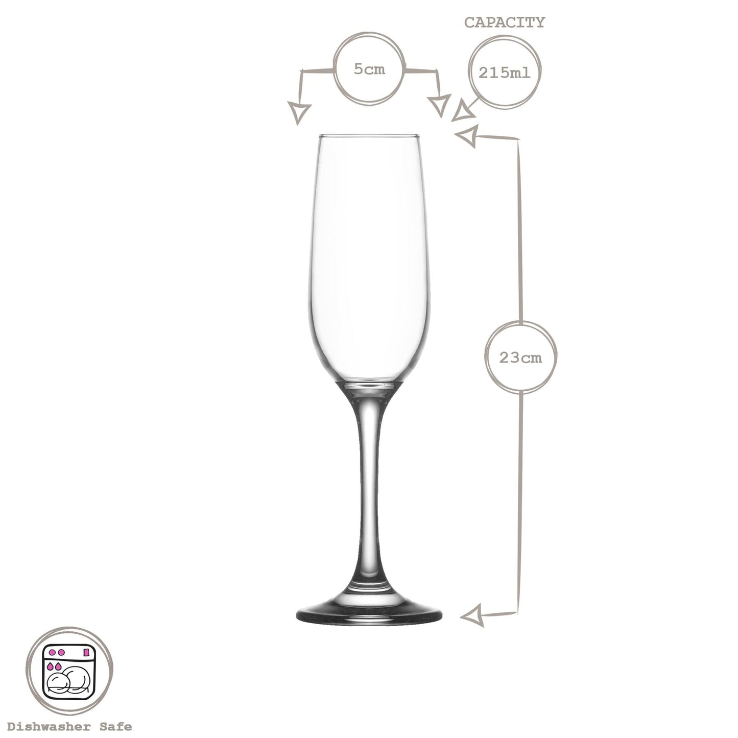 215ml Fame Champagne Flutes - Pack of Six