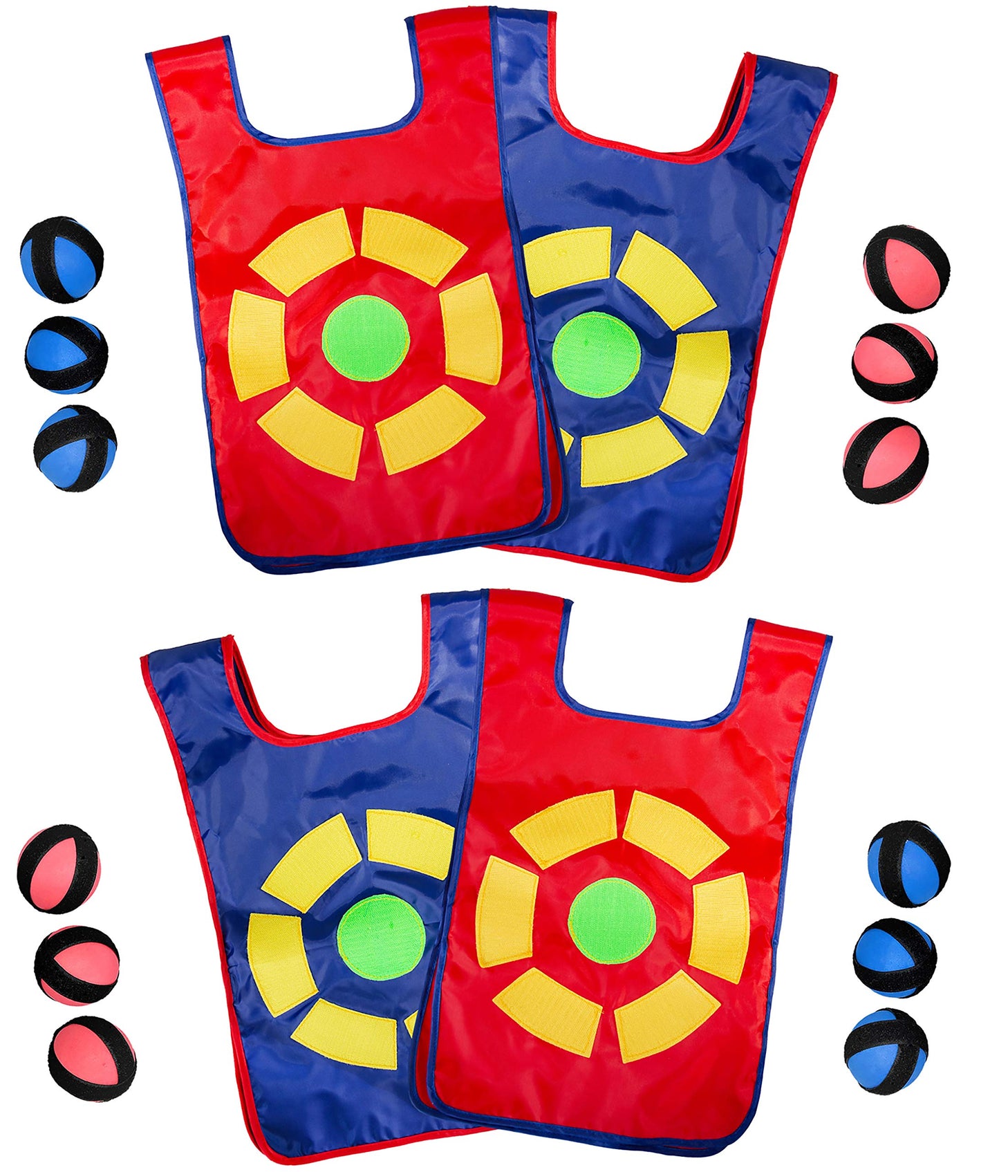 CC O PLAY Ultimate Dodgeball Set – 4 Vests, 12 Balls, Indoor/Outdoor Fun
