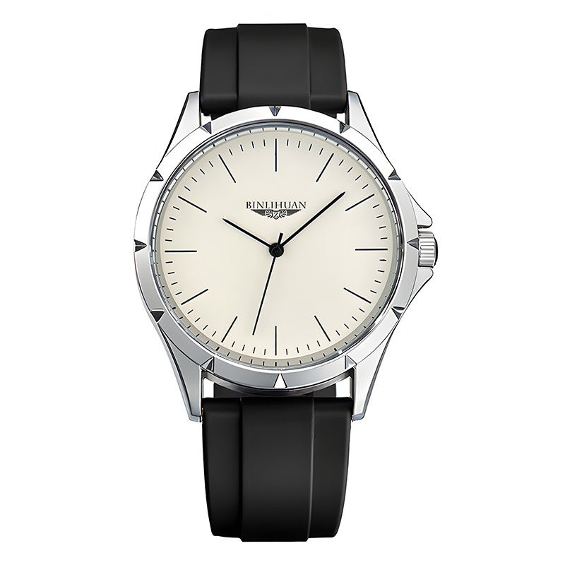 Leather Strap Waterproof Quartz Mens Watch