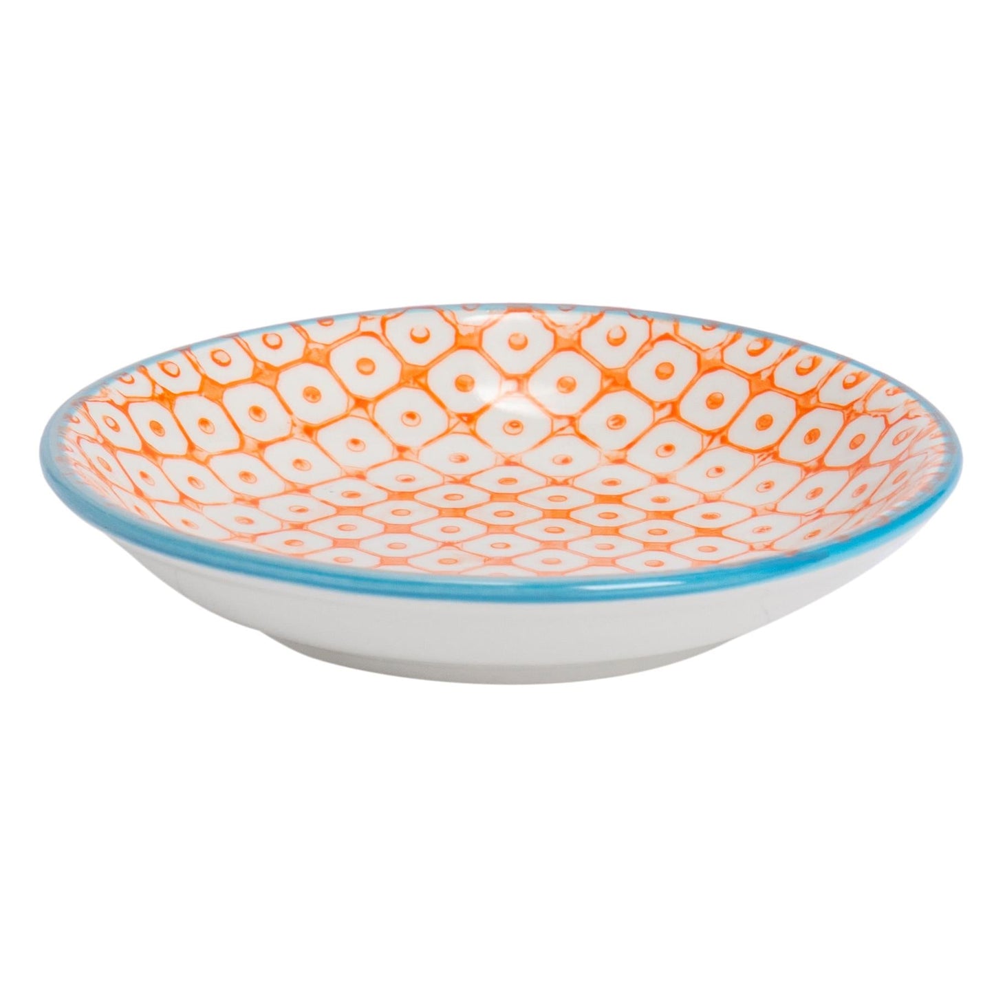 Hand-Printed Stoneware Sauce Dishes - 10cm - Pack of 6