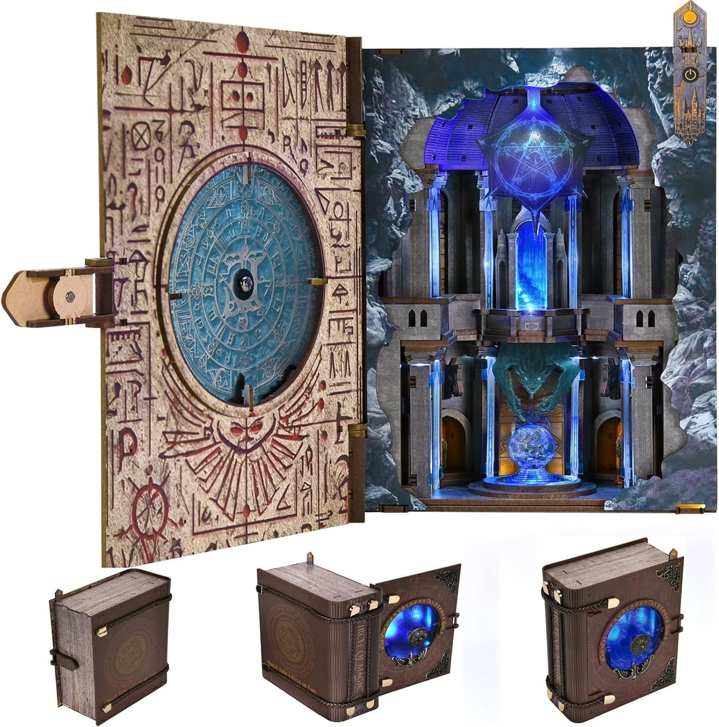 CCCDF Book Nook Kit — Circle of Magic DIY 3D Wooden Bookend with LED Light