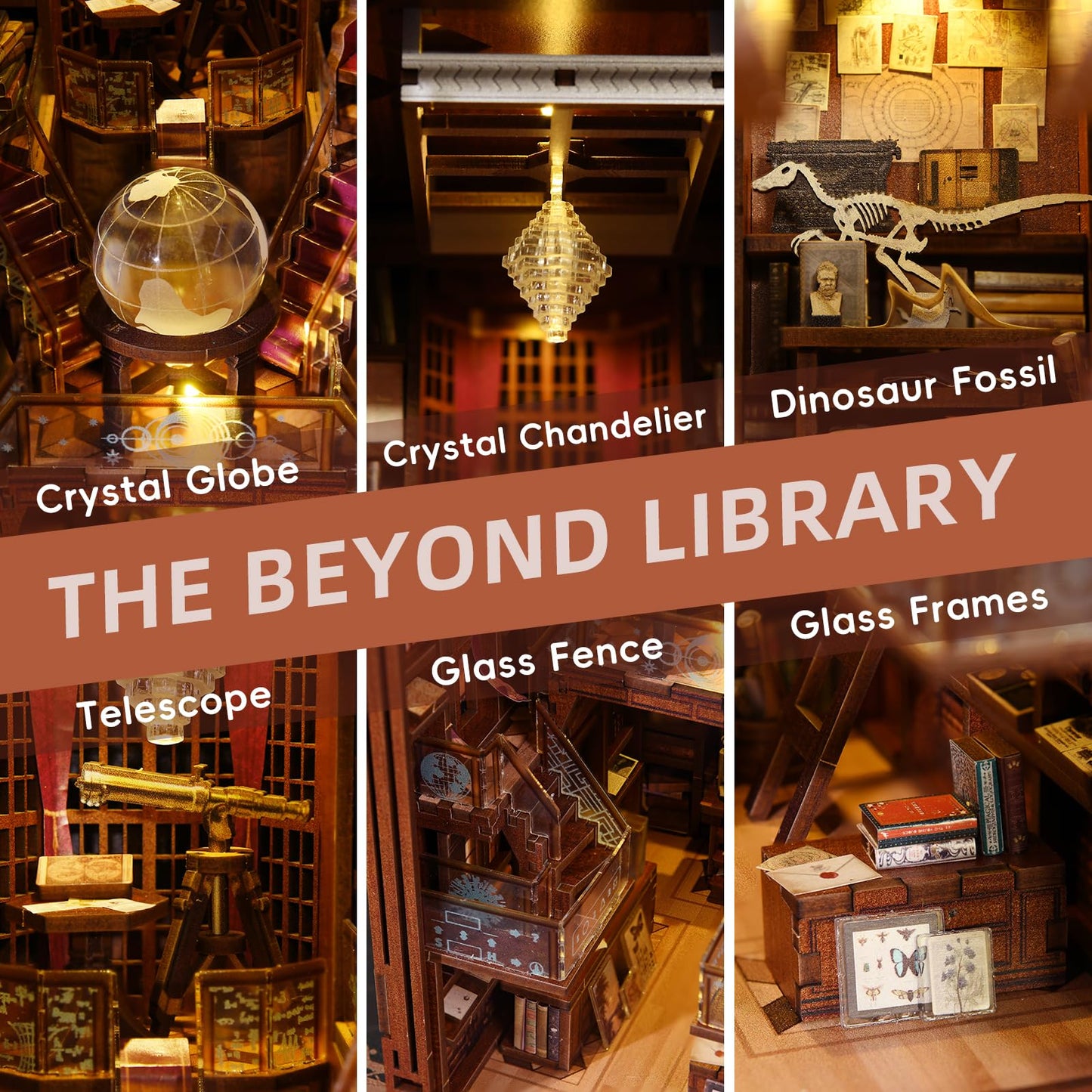 CCCDF DIY Book Nook Kit – 3D Wooden Puzzle Bookend with LED Light | Beyond Library