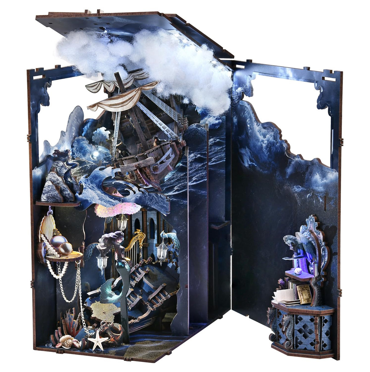 CCCDF Book Nook Kit: Song of The Sirens – DIY 3D Wooden Booknook for Adults