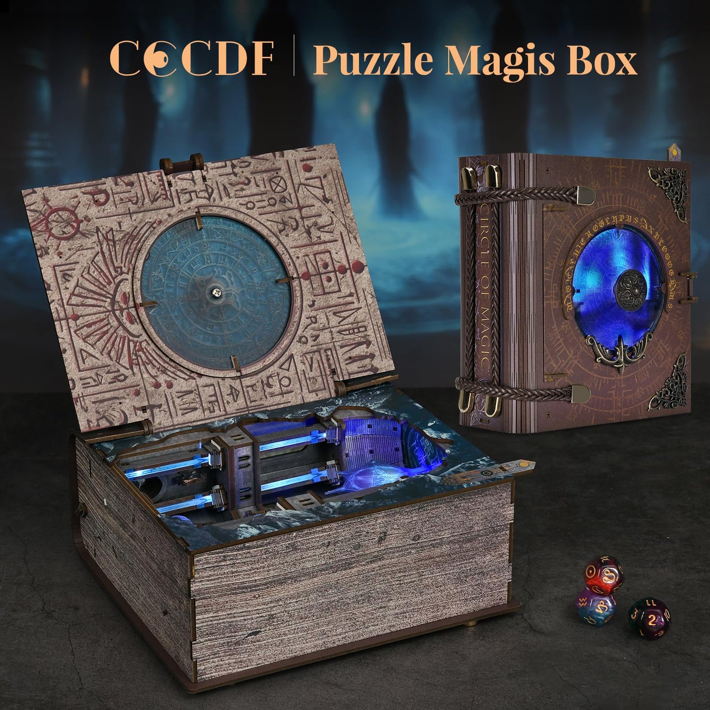 CCCDF Magic Book Nook Kit – DIY Miniature Dollhouse Bookend with LED Light | Circle of Magic