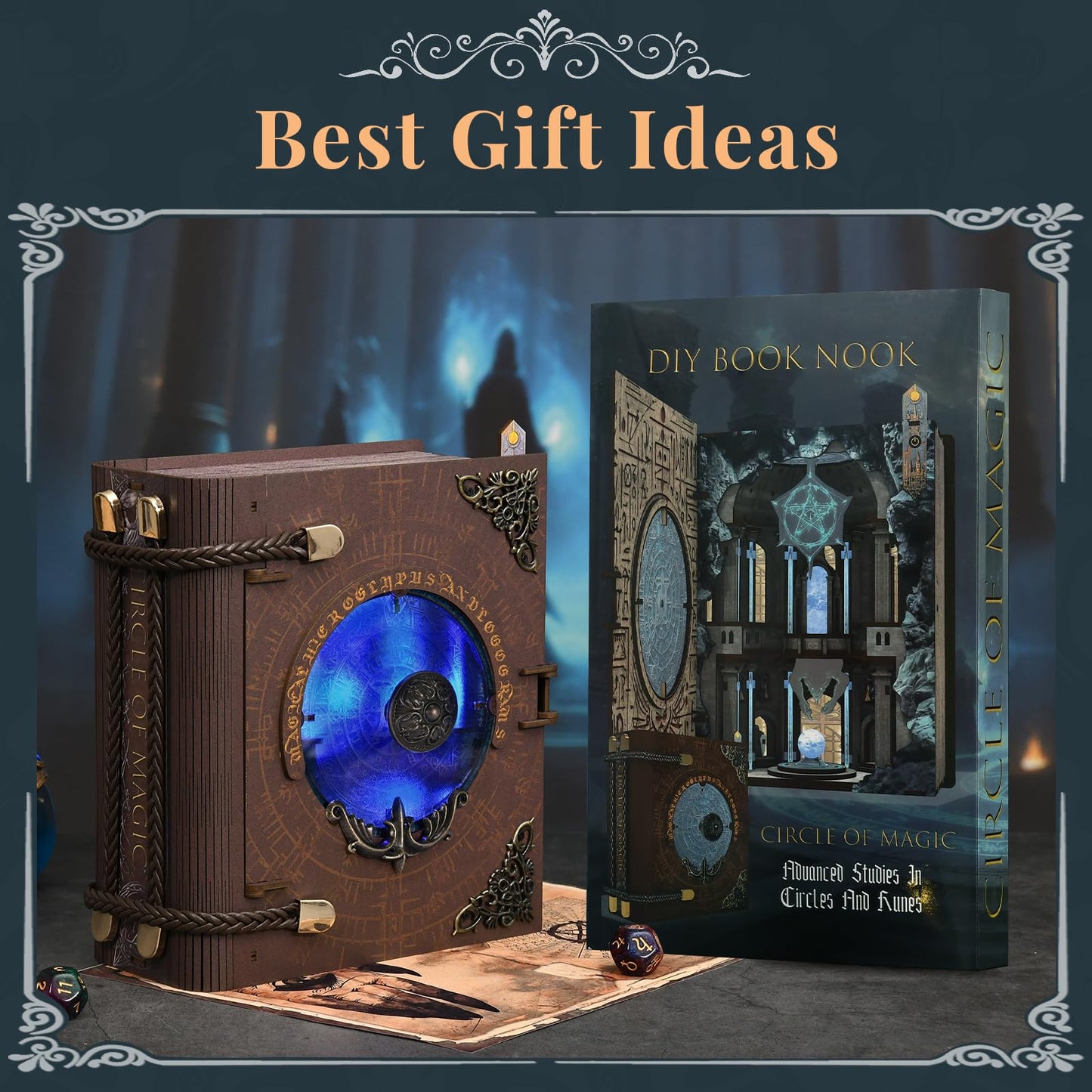CCCDF Magic Book Nook Kit – DIY Miniature Dollhouse Bookend with LED Light | Circle of Magic