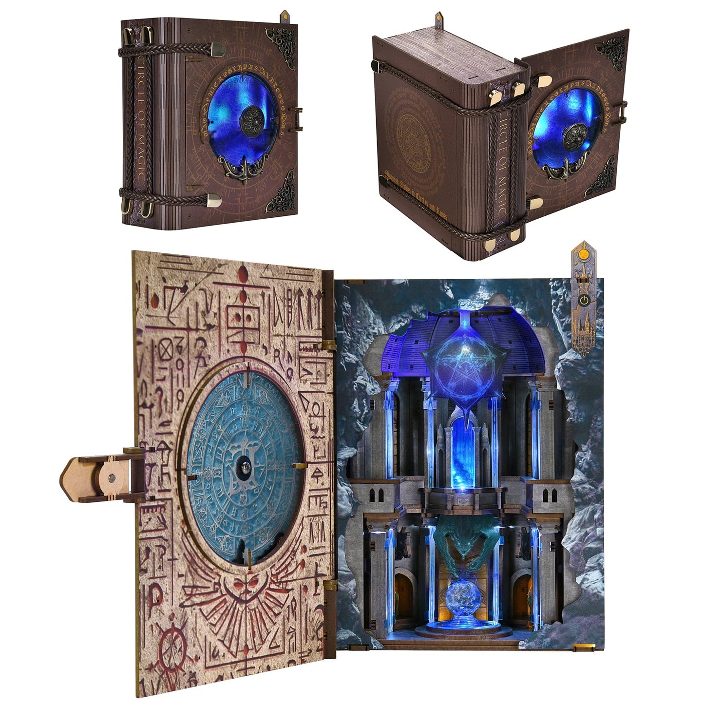 CCCDF Magic Book Nook Kit – DIY Miniature Dollhouse Bookend with LED Light | Circle of Magic