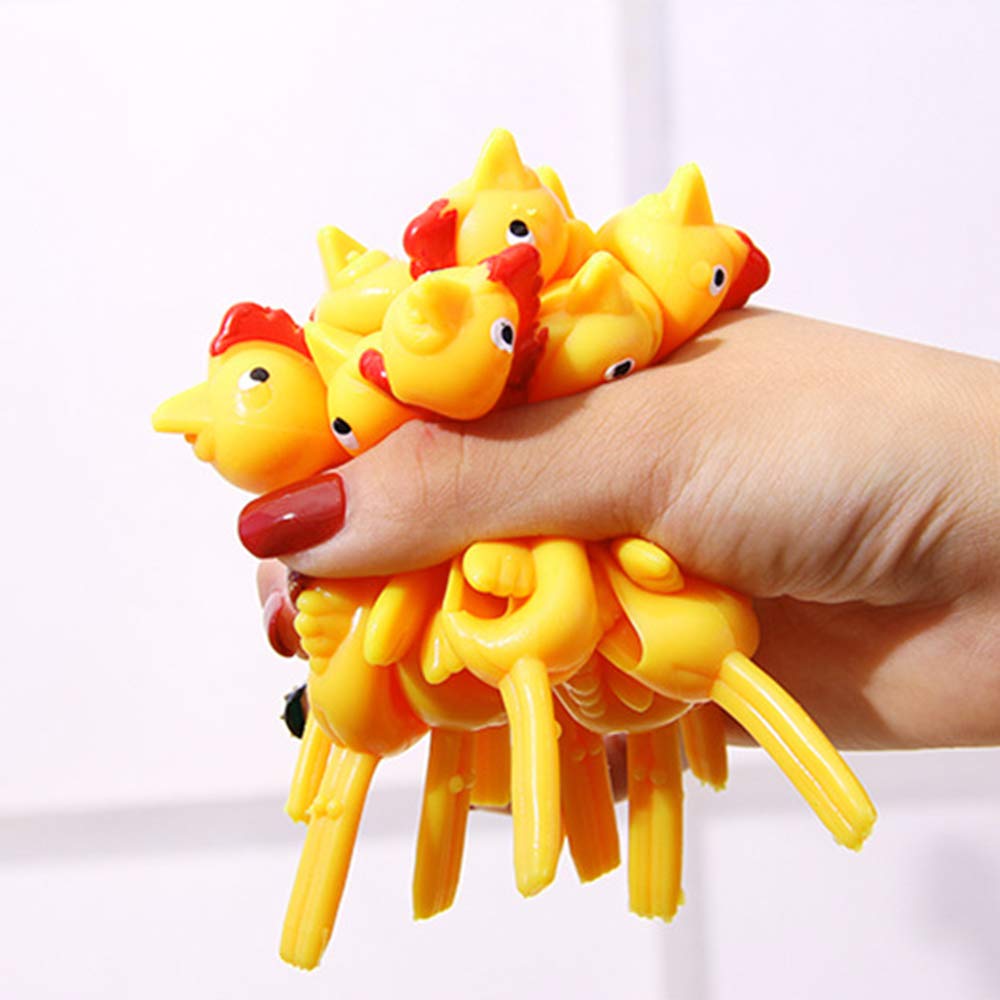 CCINEE 12-Pack Slingshot Chicken Toy – Funny Rubber Chickens for Kids & Adults