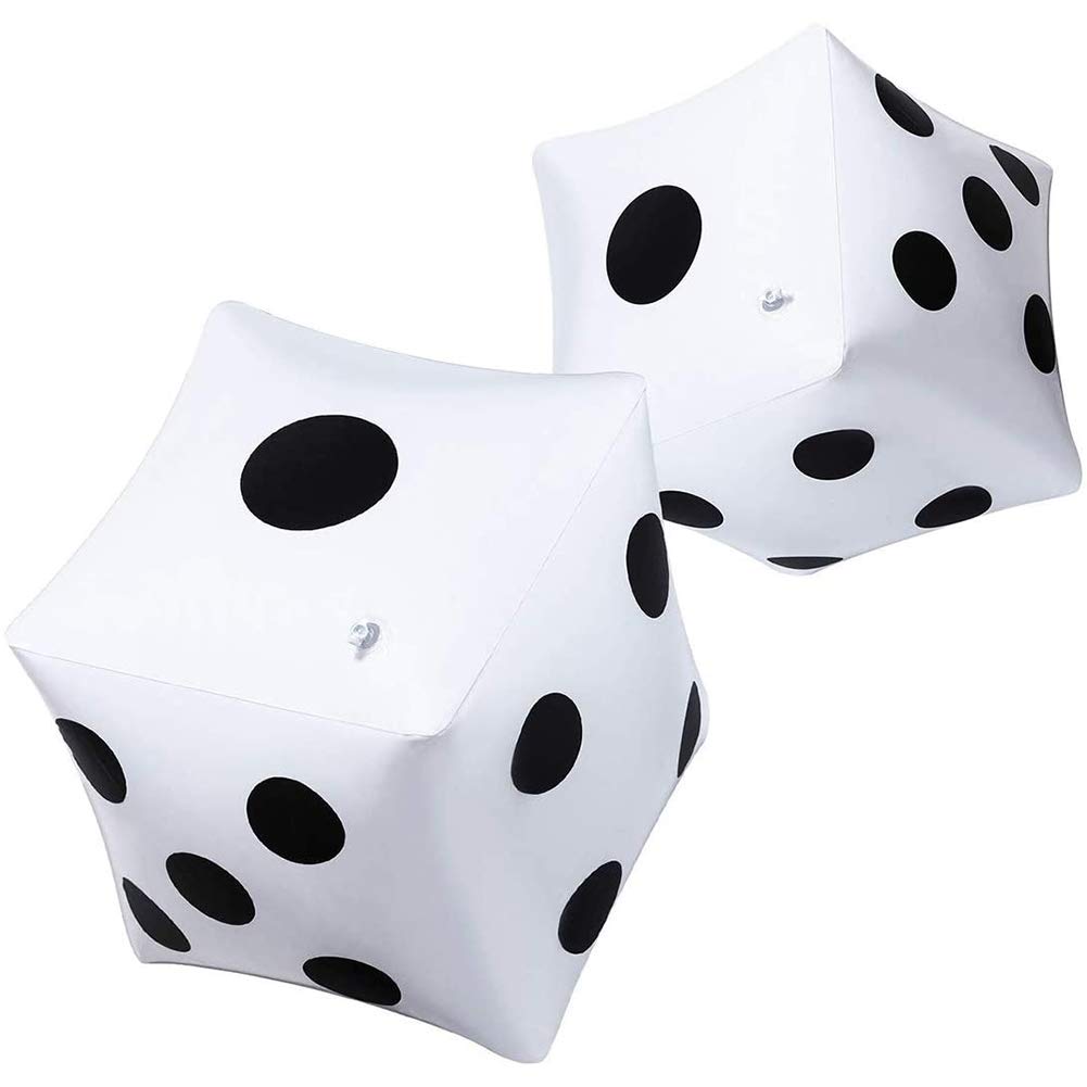 CCINEE 13-Inch Giant Inflatable Dice — Pack of 2 for Outdoor Games, Pool & Lawn Fun
