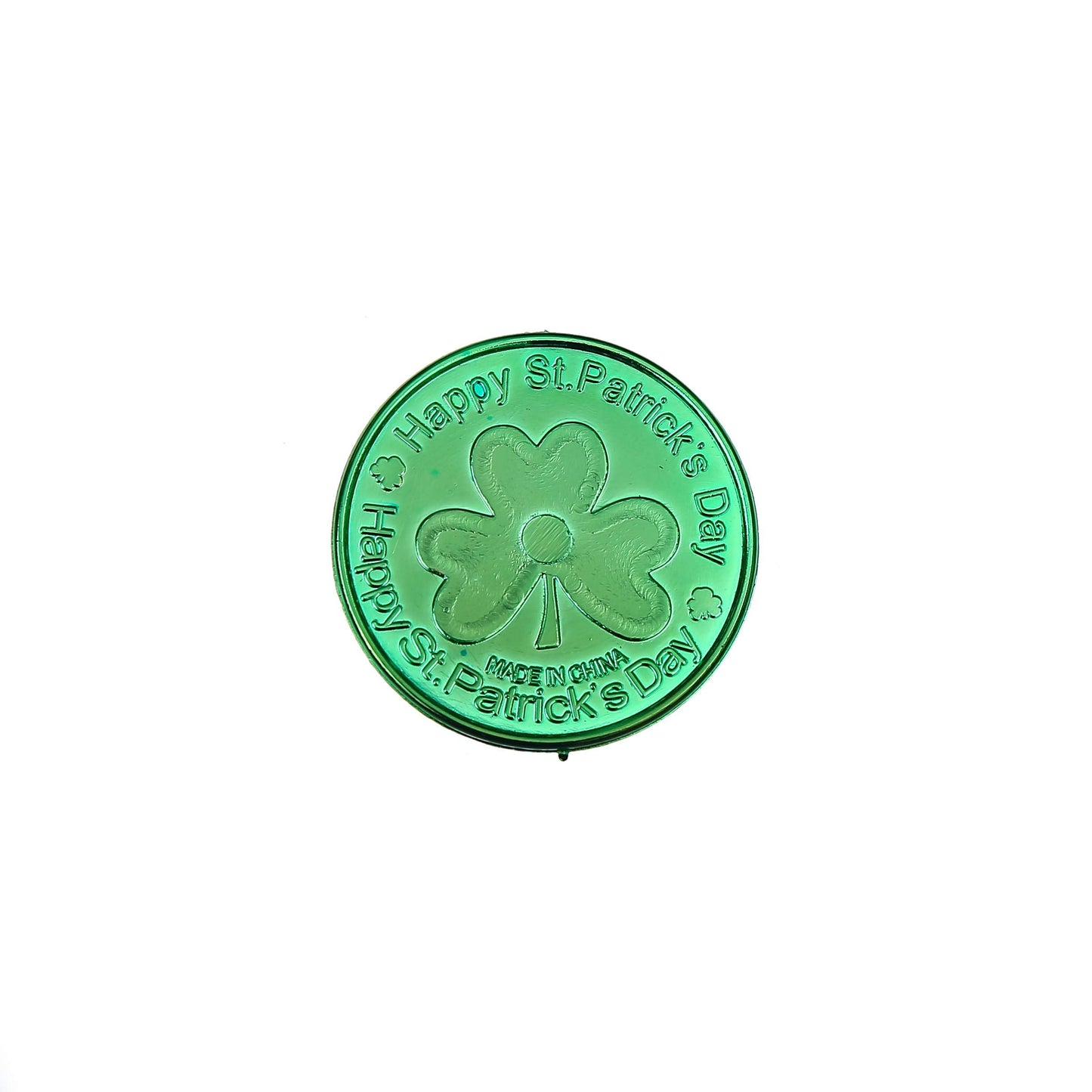 CCINEE St. Patrick's Lucky Shamrock Coins – 144 Gold & Green Plastic Coins for Party Favors & Decor