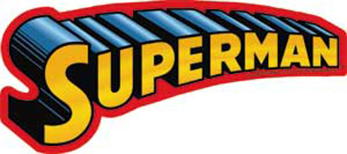 C&D Visionary Superman Text Logo Sticker | Licensed DC Comics