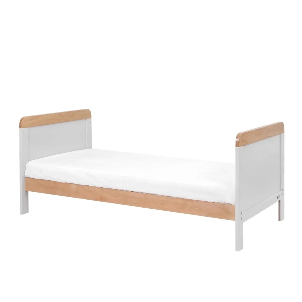 Tutti Bambini Rio Cot Bed with Cot Top Changer & Mattress - Dove Grey/Honey Oak